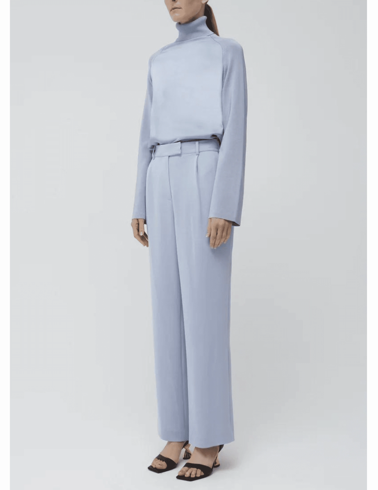 Simkhai Novia Pleated Straight Leg Pant Reinforced Stitching