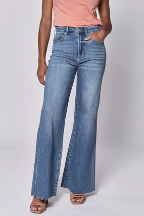 Fiona High Rise Wide Leg Jeans - Natal Tapered ankle Urban appeal