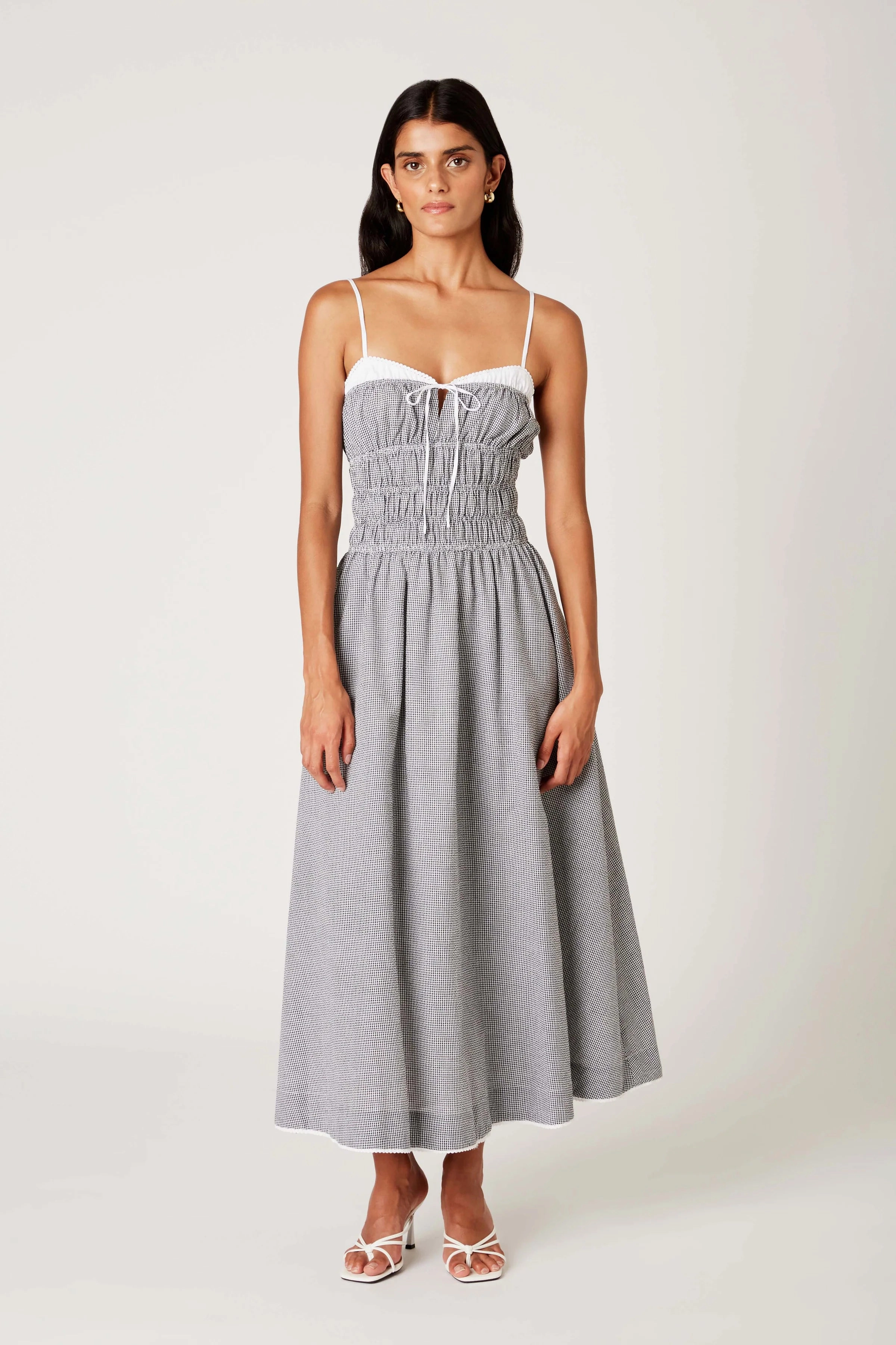 Neutral Finish Layered-Look Thomas Dress - Black