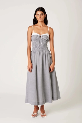 Neutral Finish Layered-Look Thomas Dress - Black