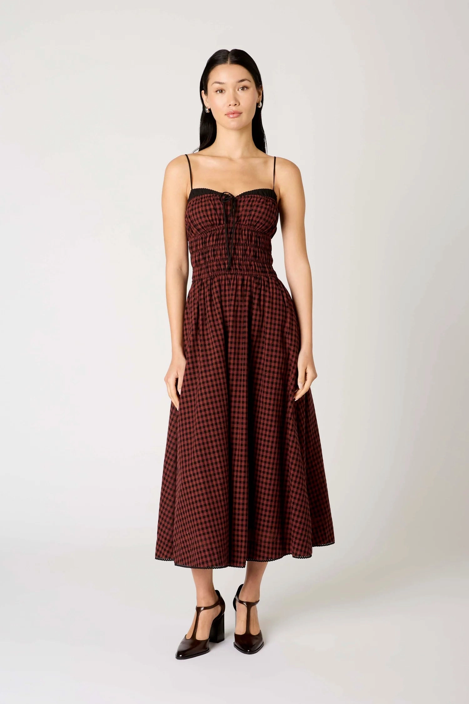 Simple Spirit Soft Stretch Thomas Dress - Rust