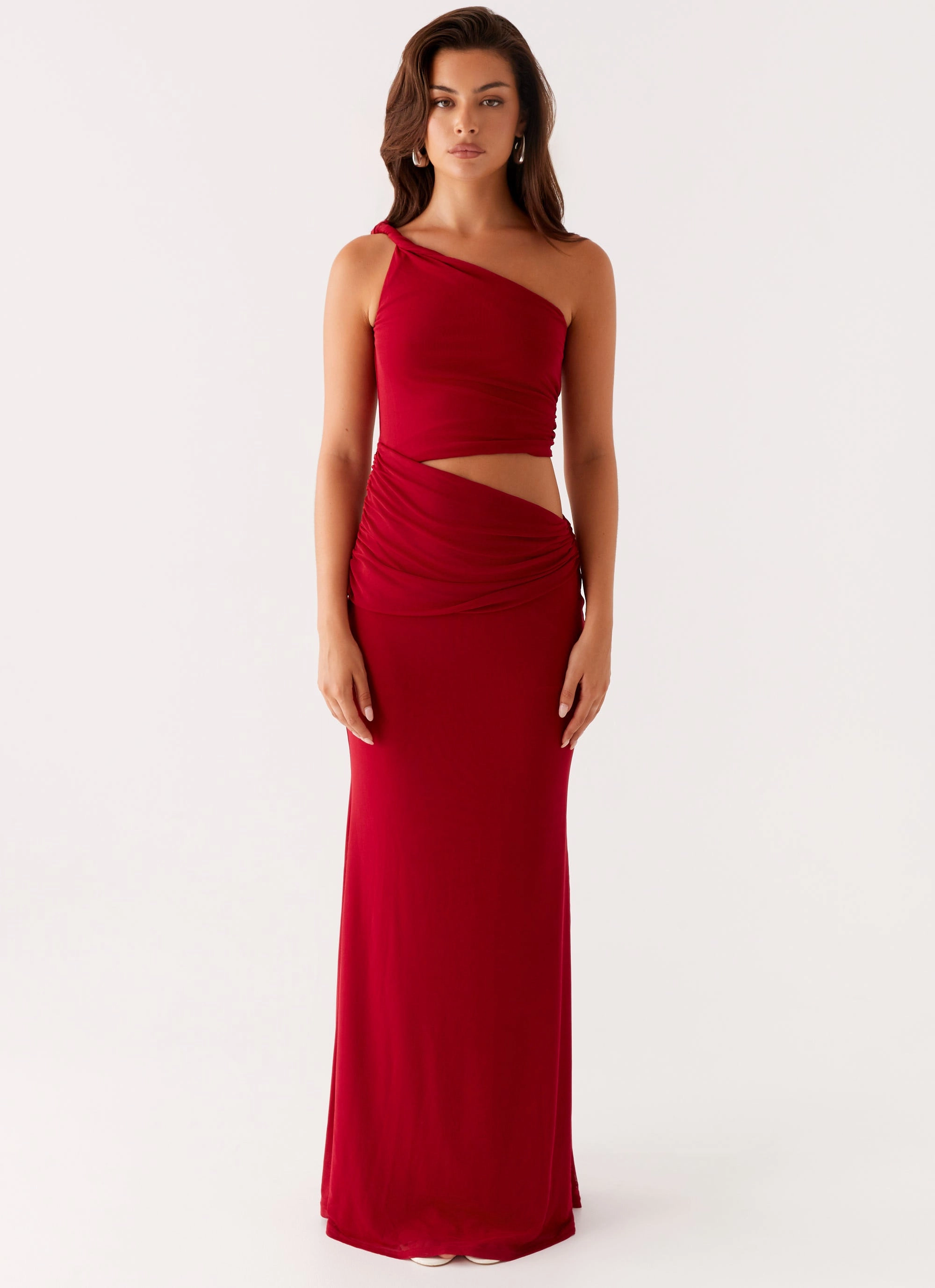 WideCollarDesign All-Season Wear Three Wishes Maxi Dress - Raspberry