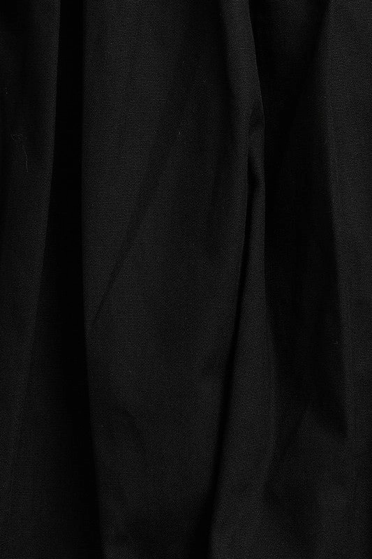 Tie Shoulder Bubble Hem Mini Dress - Black Evening Look