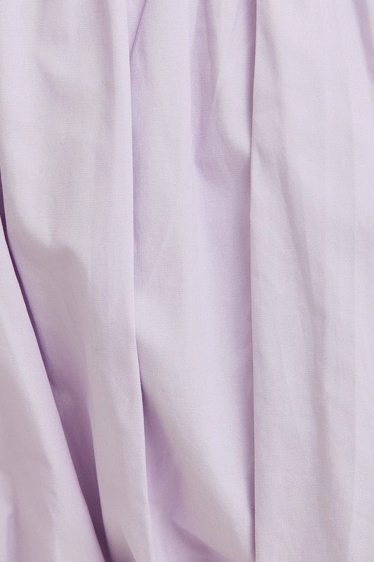 Tie Shoulder Bubble Hem Mini Dress - Lavender ReinforcedShoulders