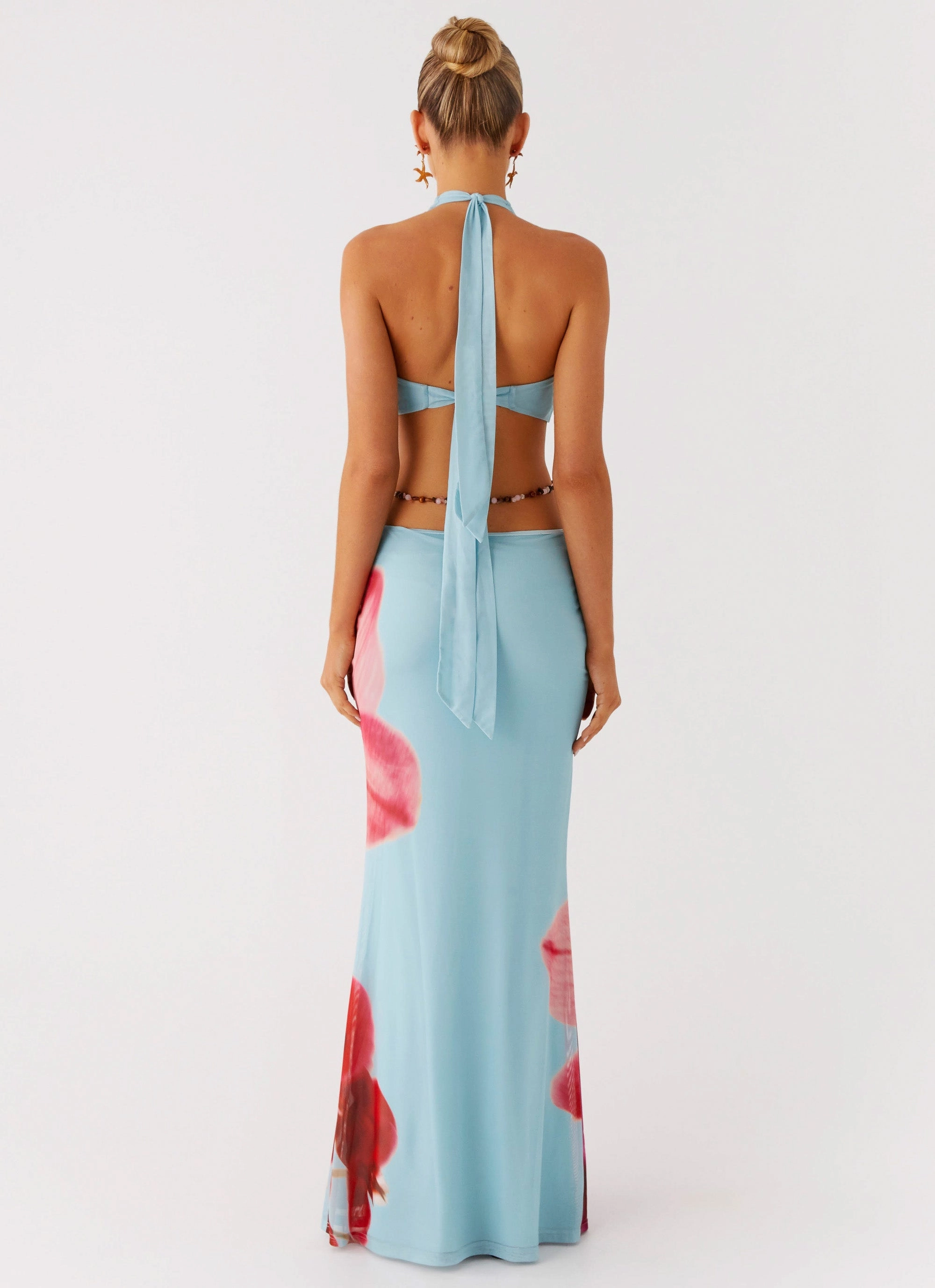 Chic boho dress Time To Dance Maxi Dress - Turquoise Bloom
