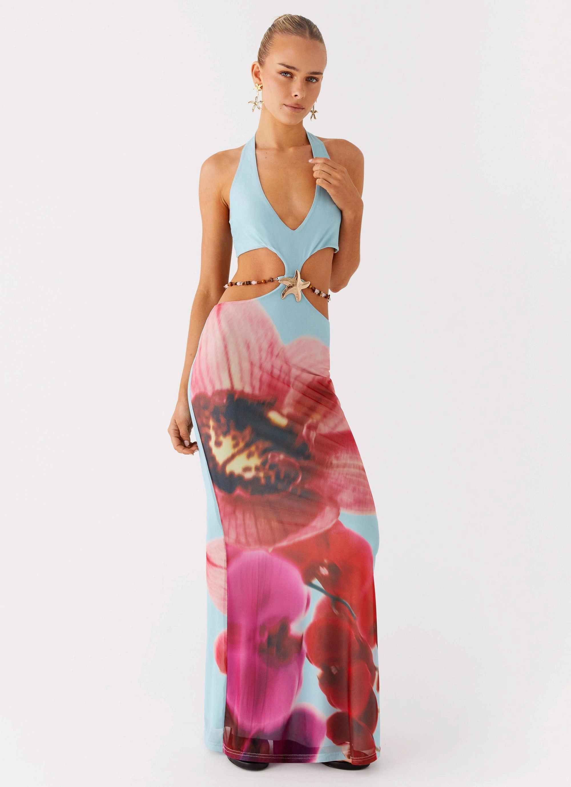All-day style Graduation-Event Time To Dance Maxi Dress - Turquoise Bloom