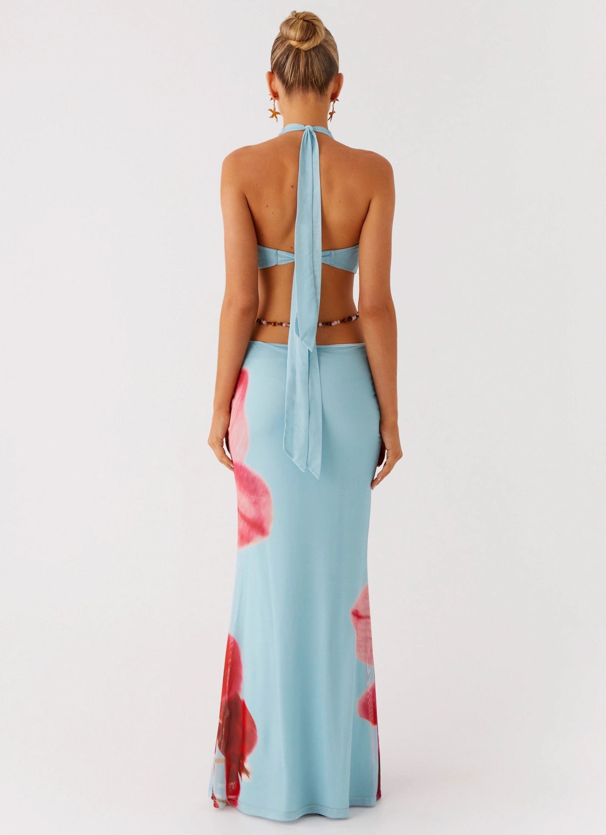 Walk Easy Time To Dance Maxi Dress - Turquoise Bloom