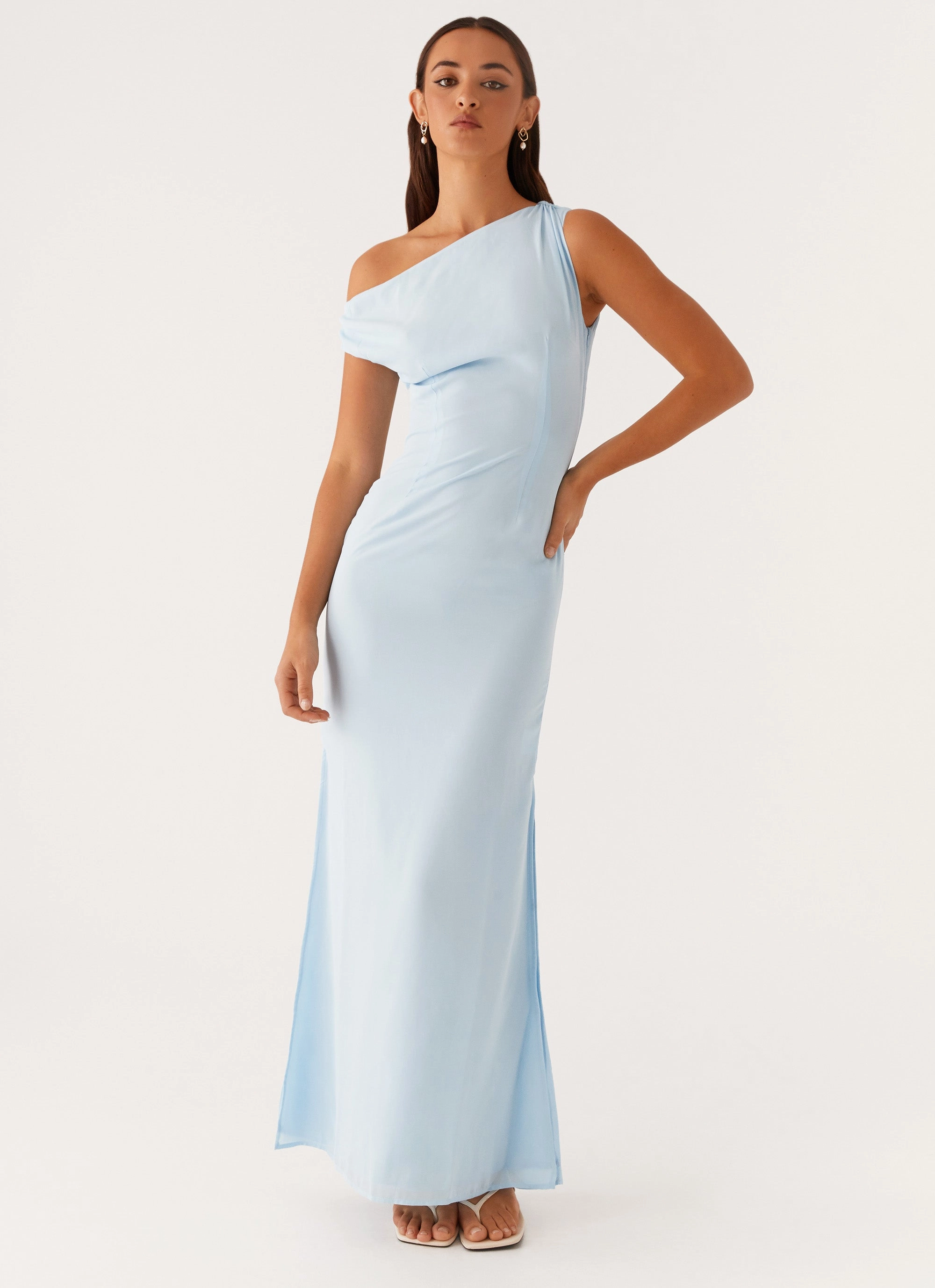 Dinner Date Maxi Dress - Blue Neutral Base