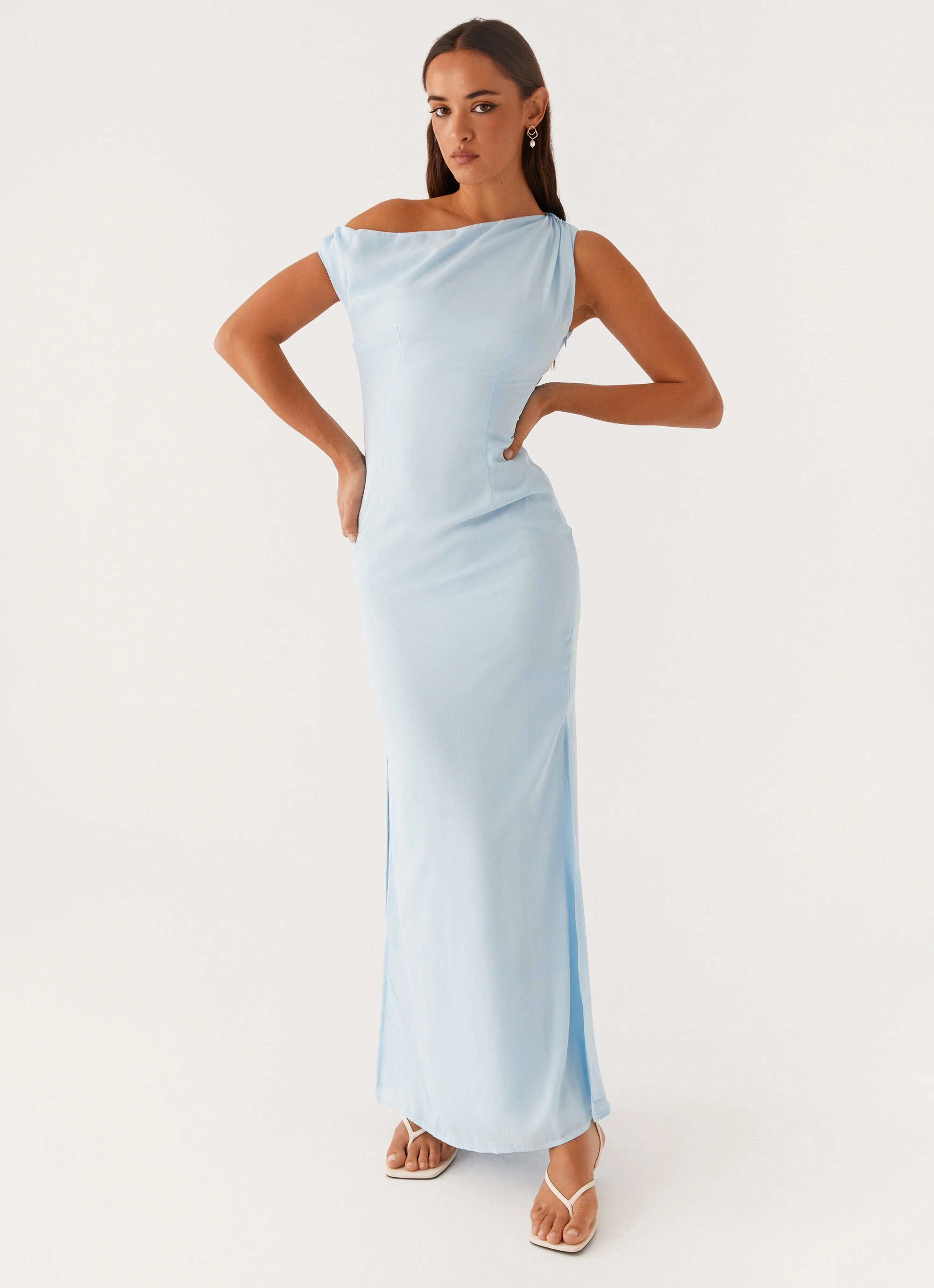 Dinner Date Maxi Dress - Blue Minimal Form