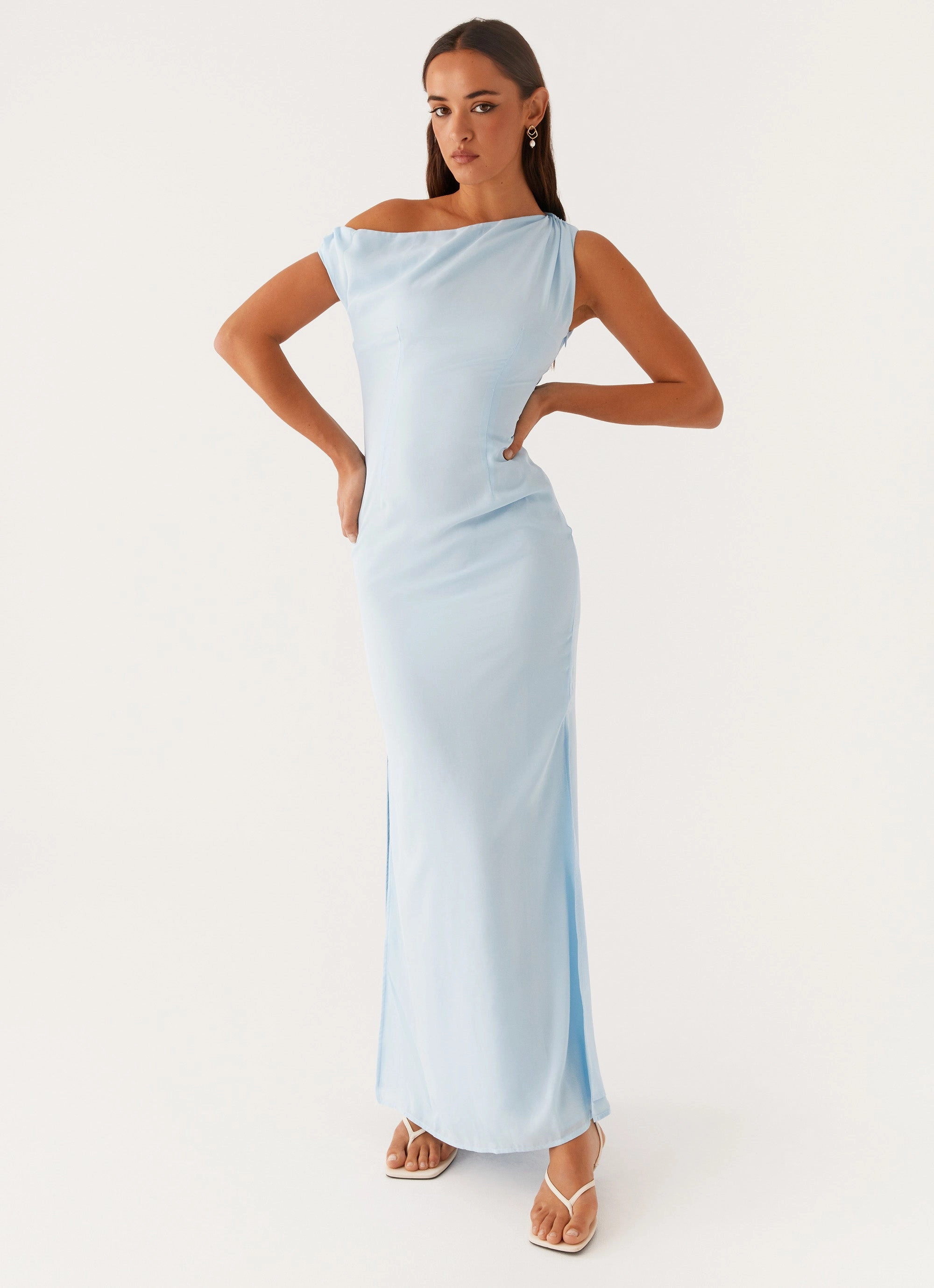 Dinner Date Maxi Dress - Blue Layered Fit