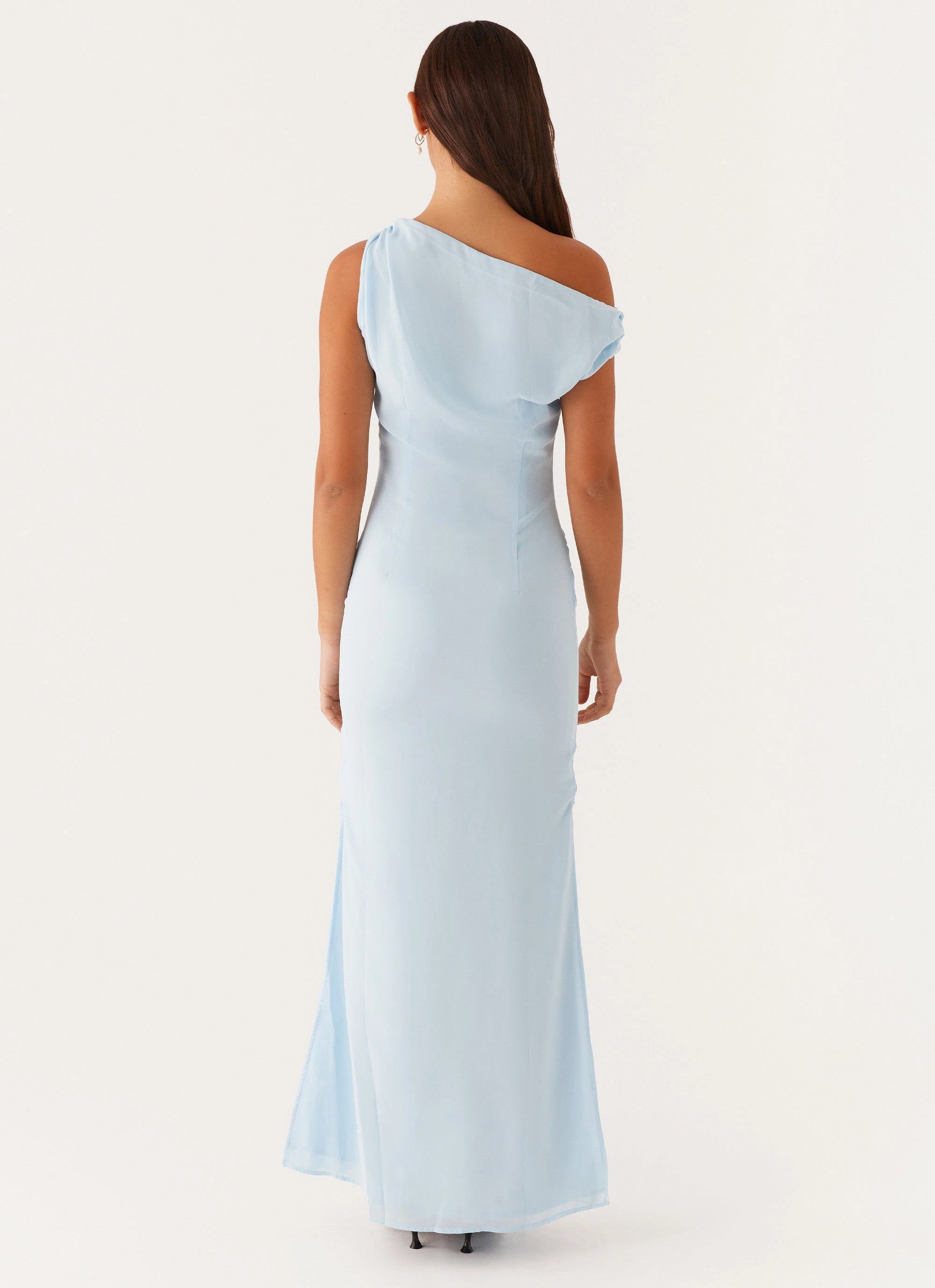 Dreamy Flow Dinner Date Maxi Dress - Blue