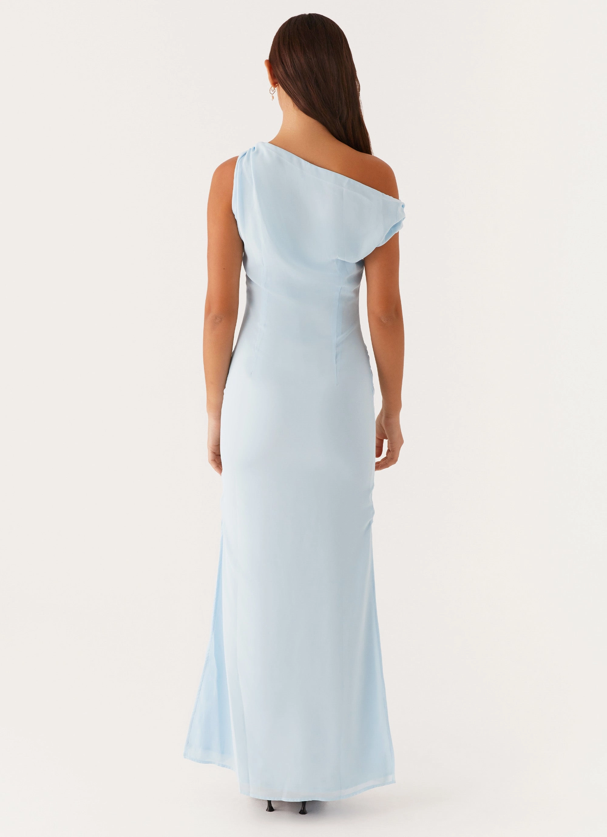 Sophisticated Comfort Dinner Date Maxi Dress - Blue