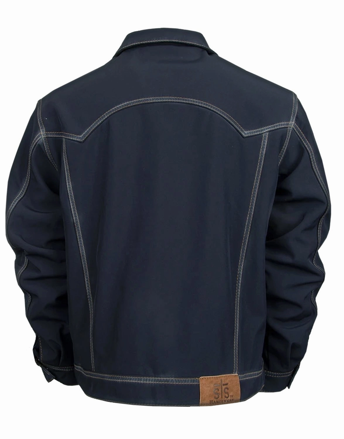 Sporty Casual STS Ranchwear Mens Brumby Enzyme Navy 100% Polyester Denim Cut Softshell Jacket
