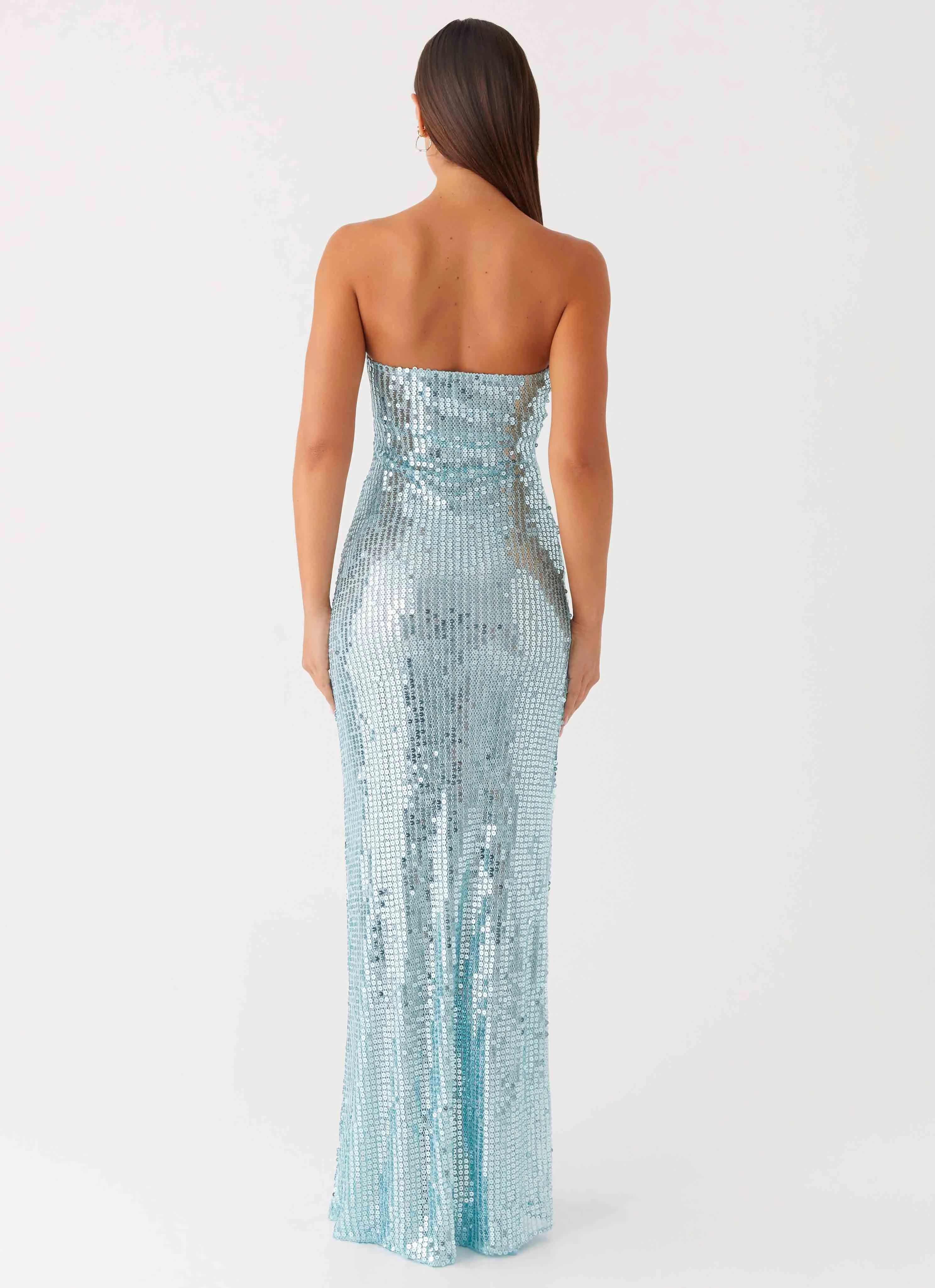 Everyday Movement Summer Friendly Lyric Sequin Maxi Dress - Turquoise
