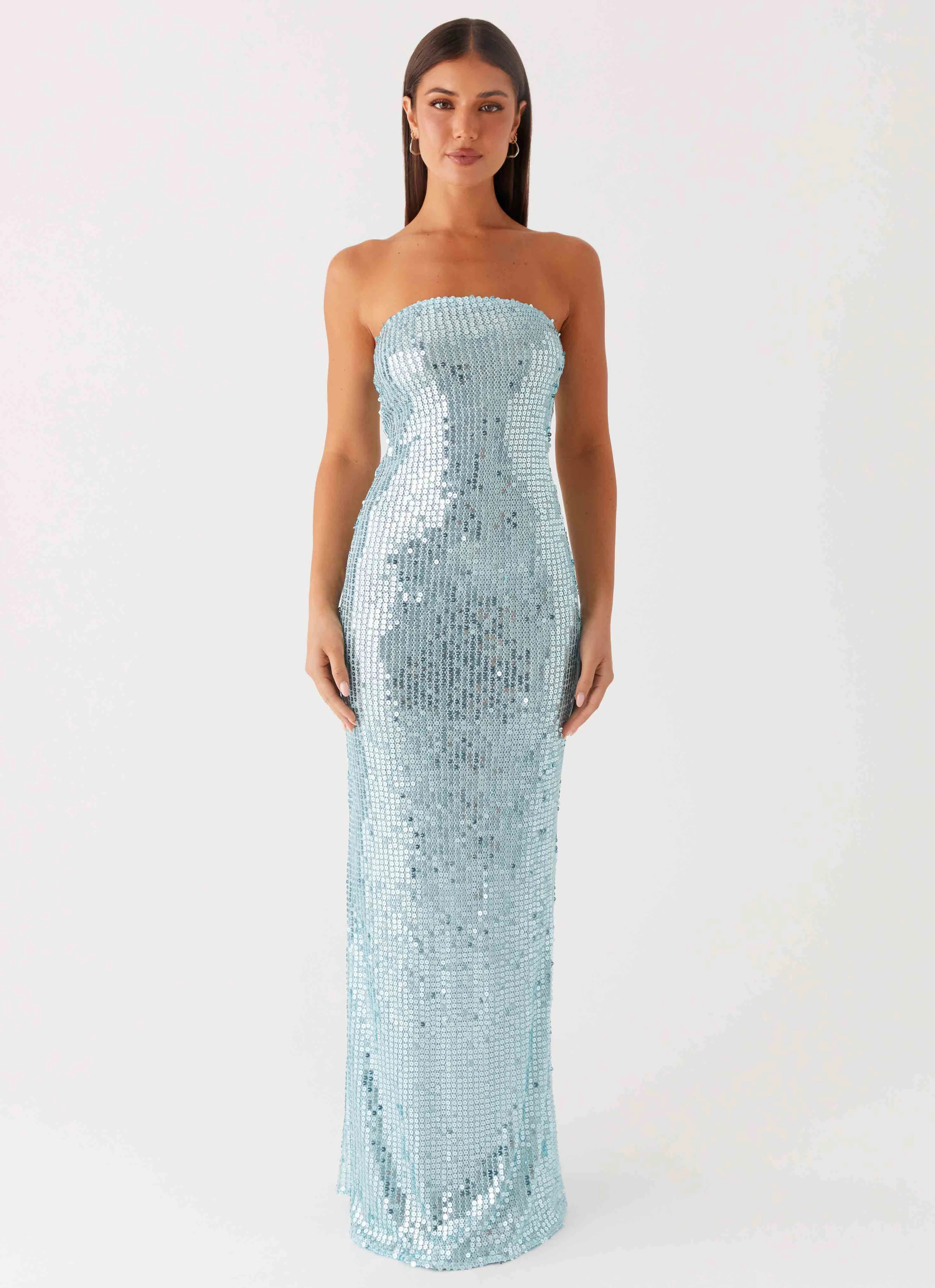 Lyric Sequin Maxi Dress - Turquoise Workwear