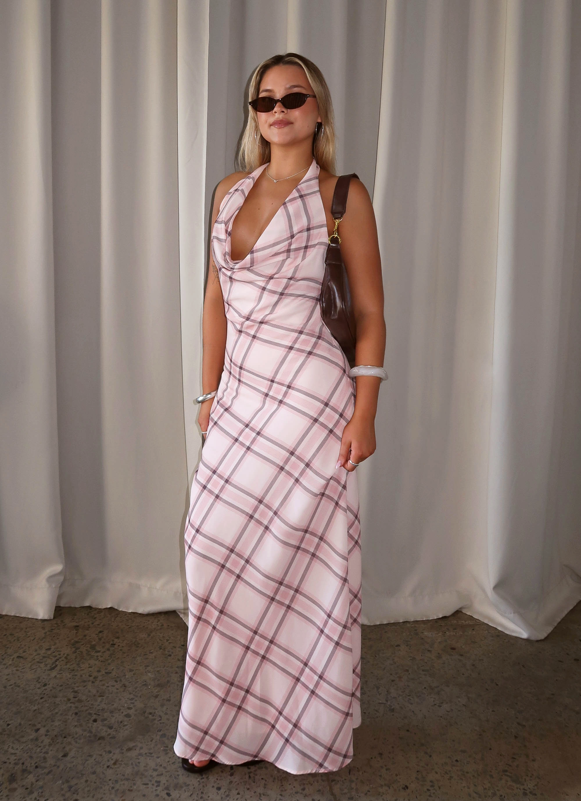 Muse Maxi Dress - Pink Check Quick Look Weekend Look