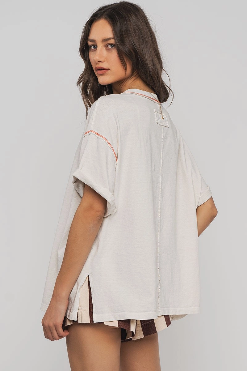 Timeless Oversized Tee - Chalk AllDay Comfort Design