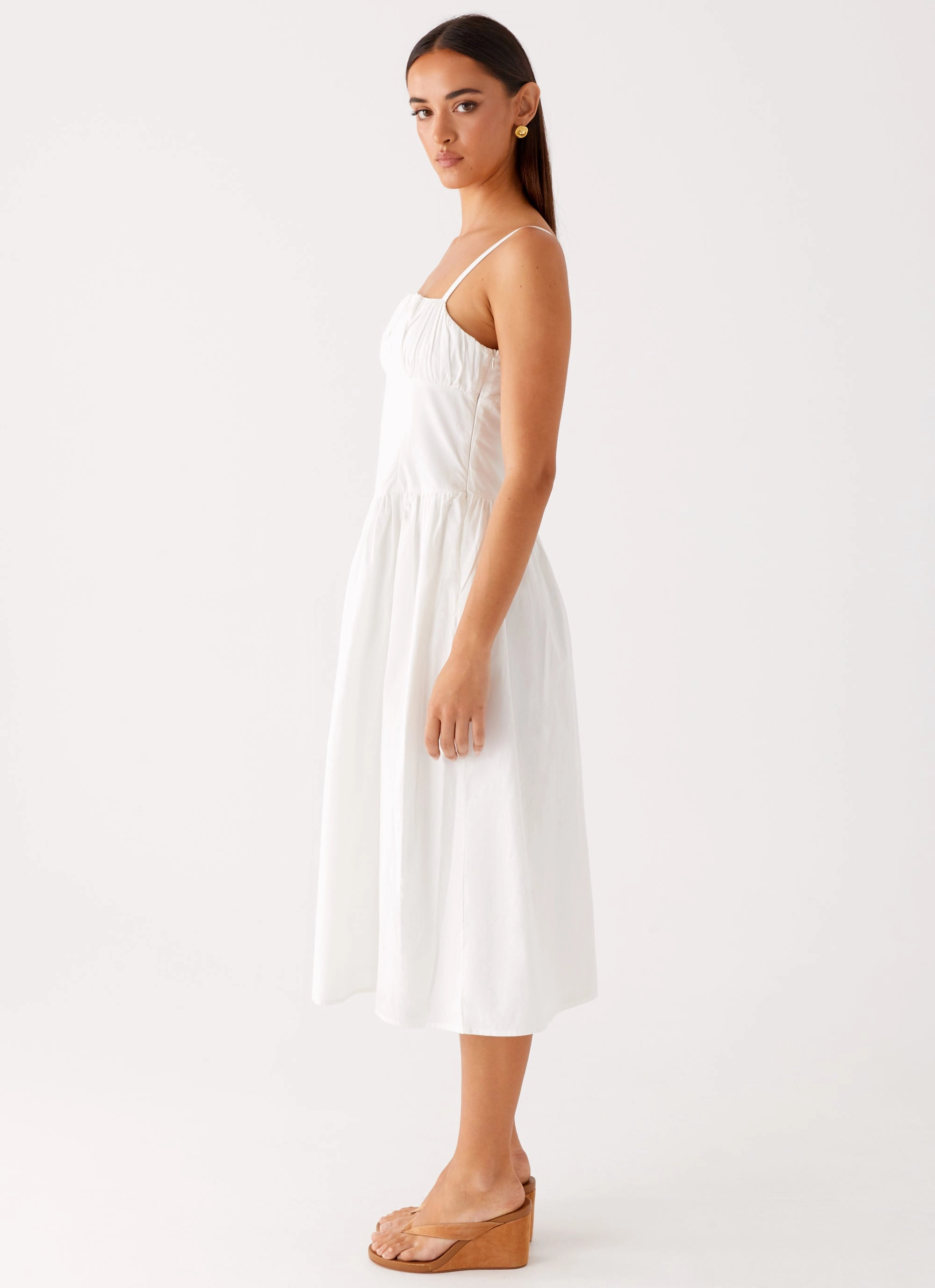 Phillipa Midi Dress - White Movement Friendly Rose Flush