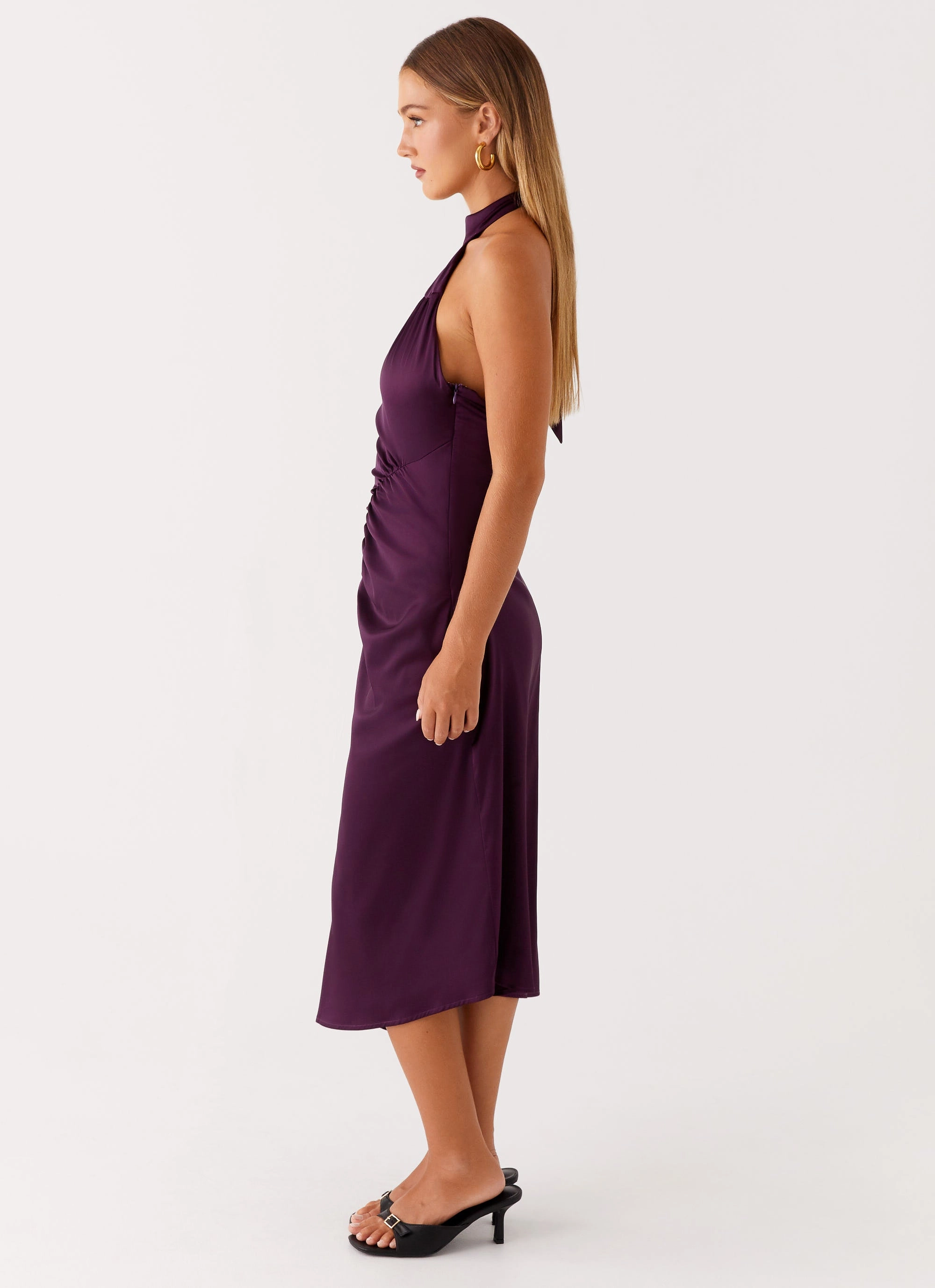 Casta Halterneck Midi Dress - Plum Perfect Fit Wear