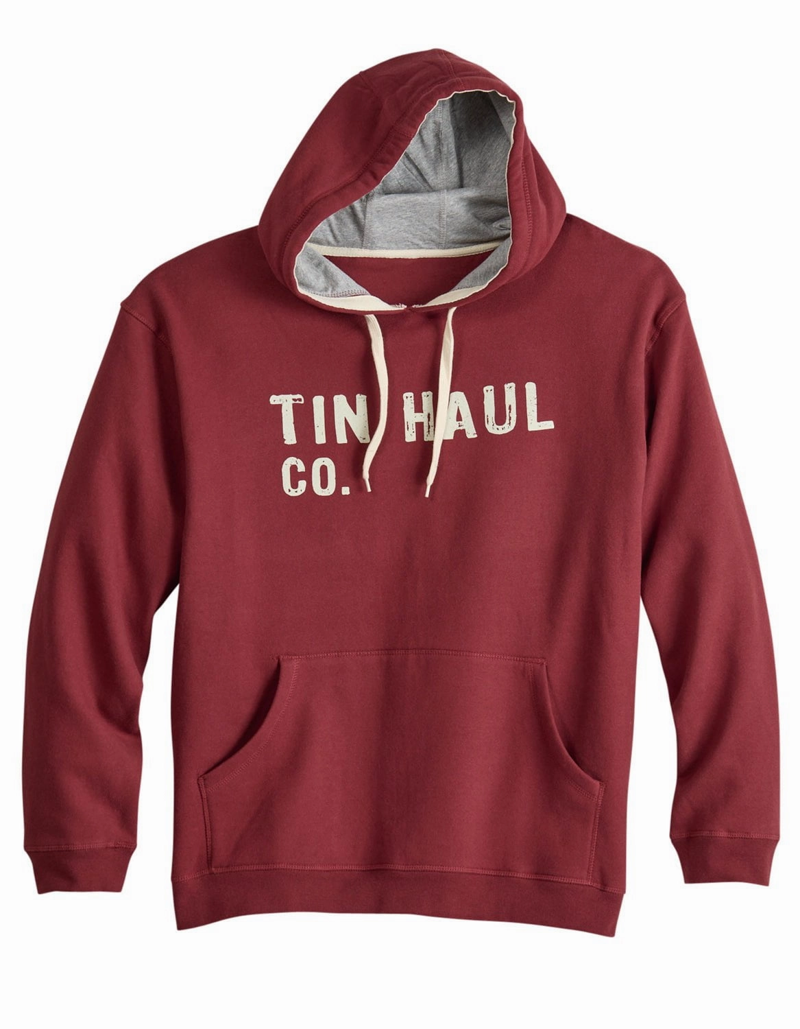 Quick Dry Performance Tin Haul Mens Sueded Heather Oxblood Cotton Blend Hoodie
