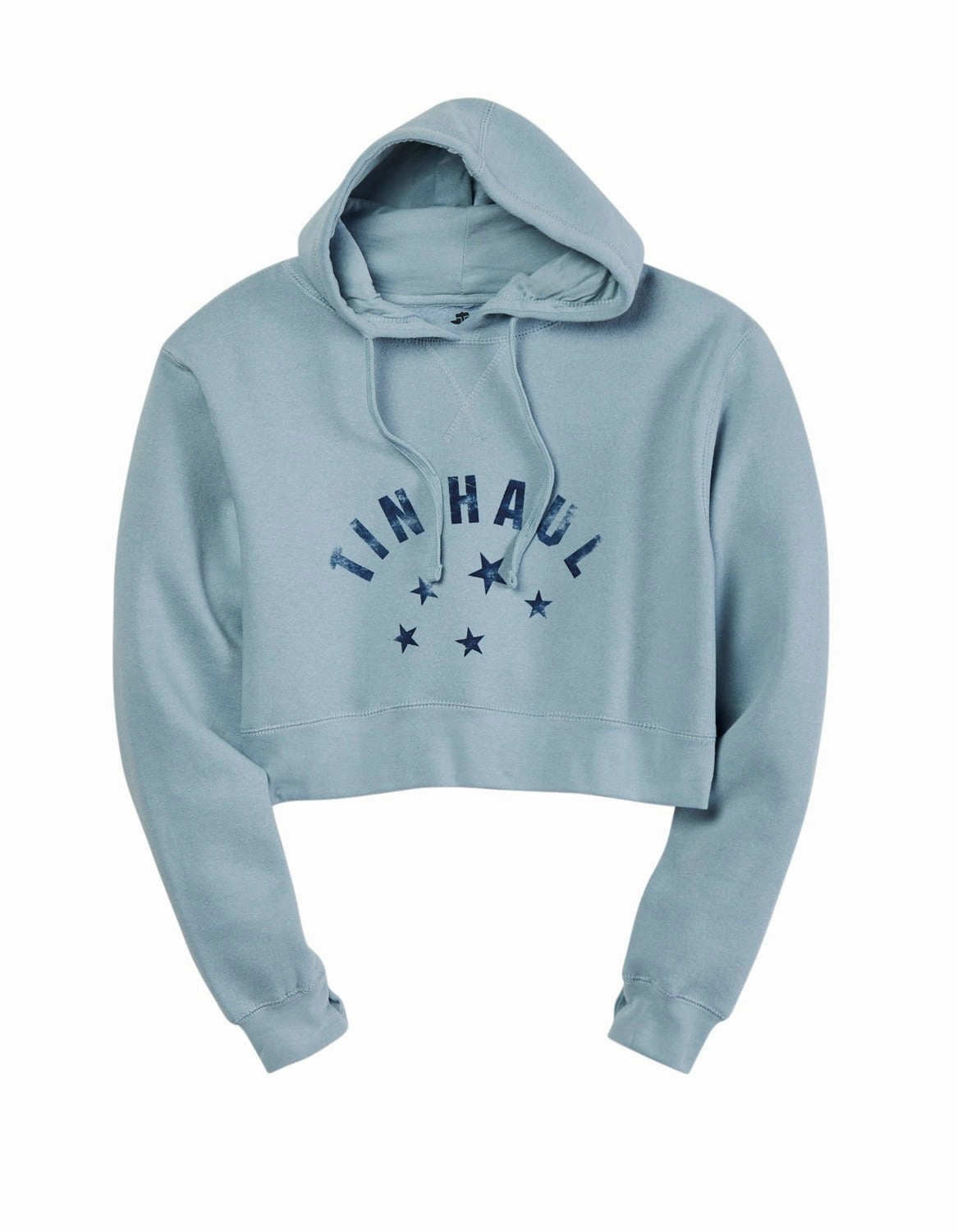 Ventilated Back Impact Absorbing Back Panels Tin Haul Womens Dropped Stars Light Blue Cotton Blend Hoodie