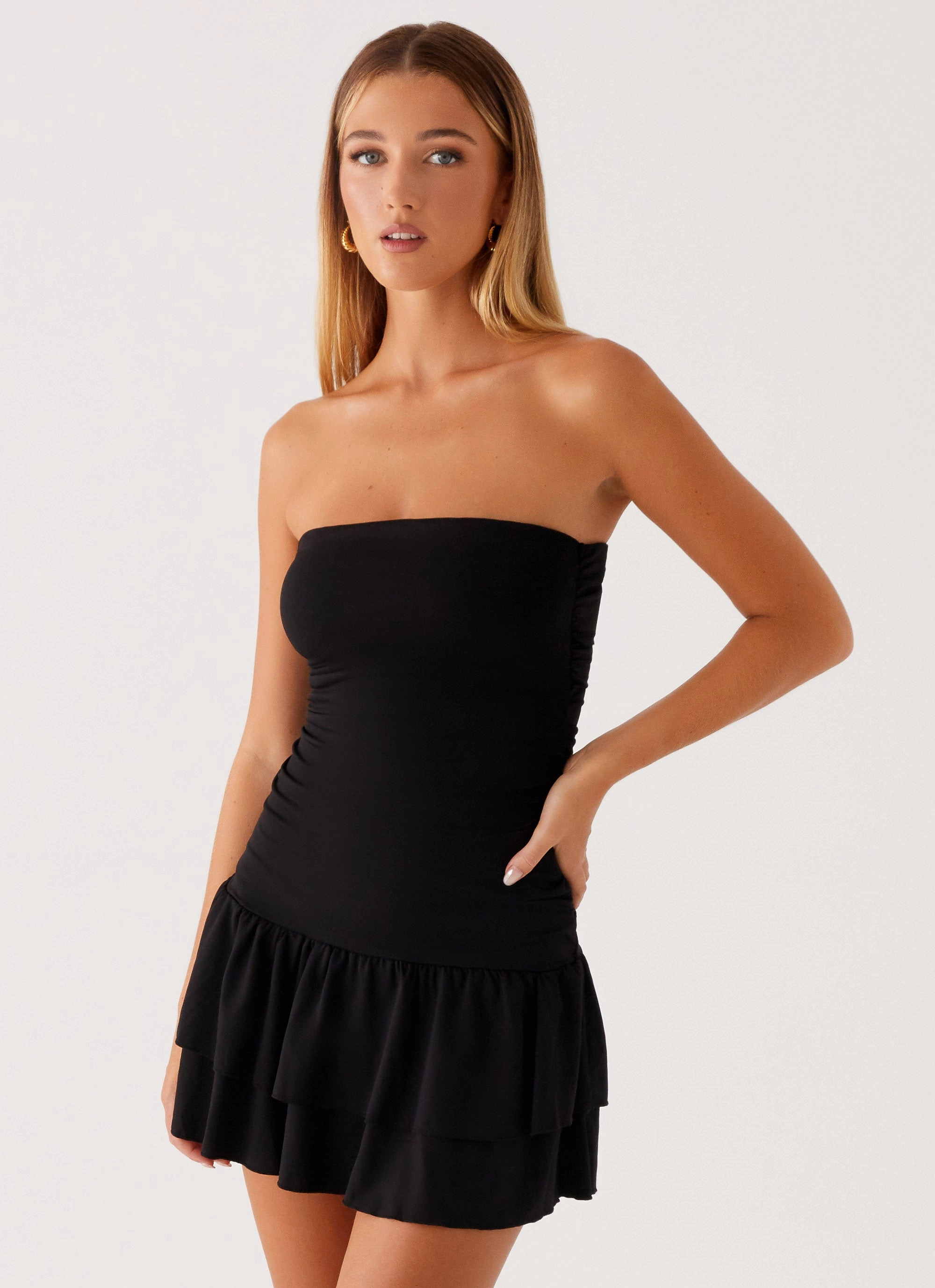 Tonya Mini Dress - Black Morning Wear