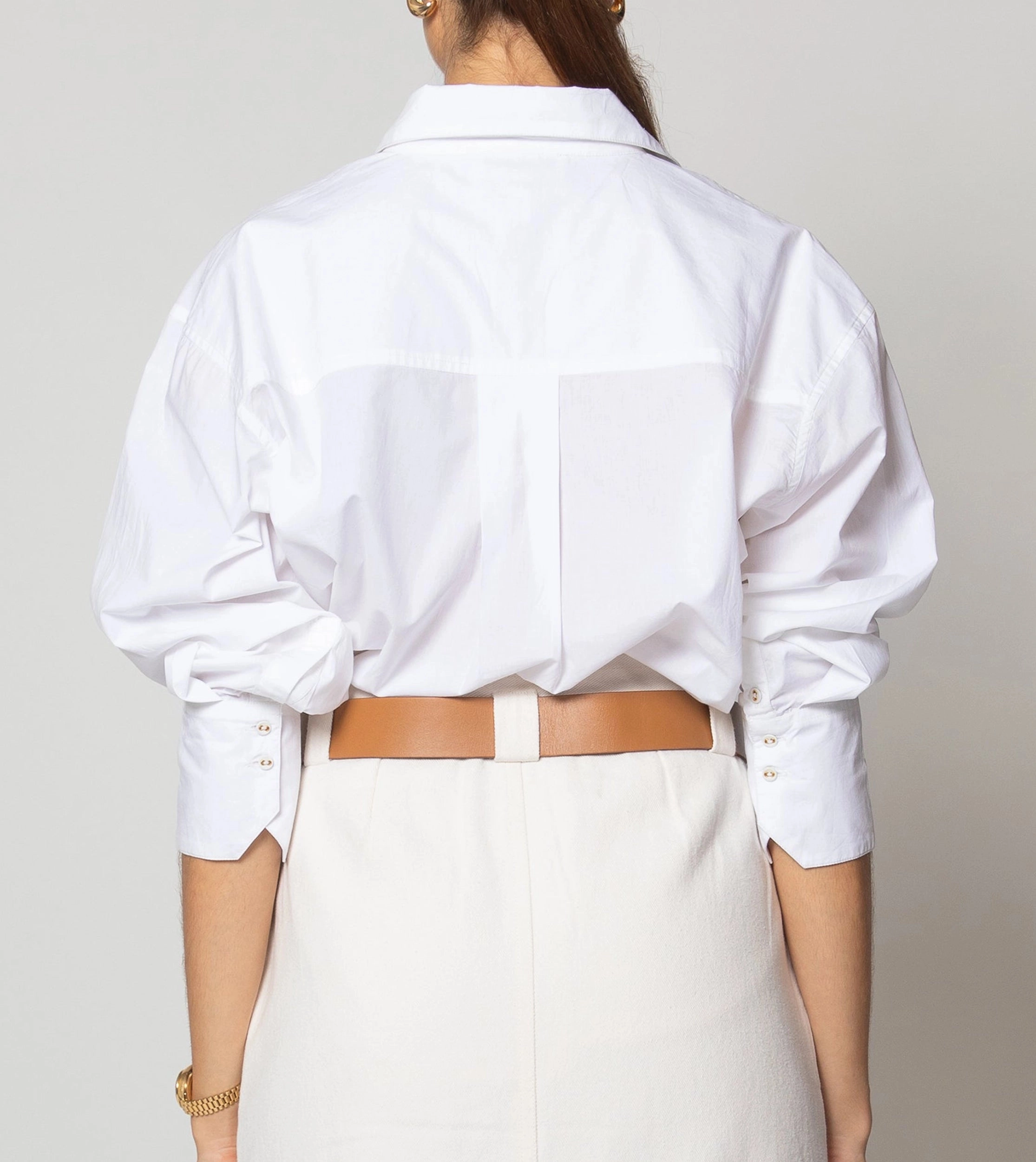 Travis Belt | Caramel High Neckline Easy Care Fabric