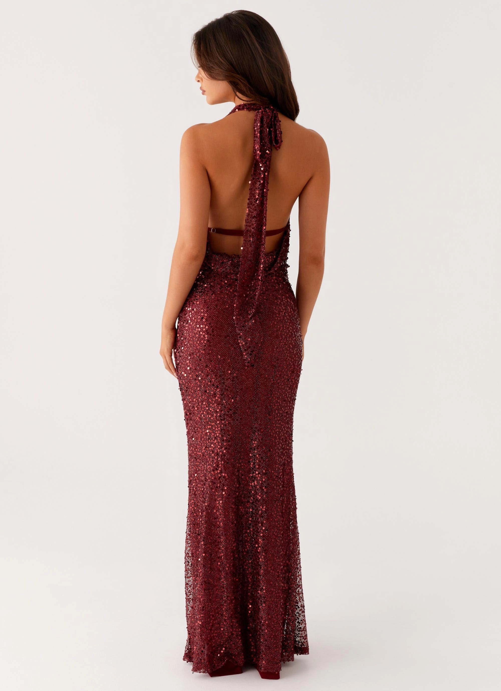 Treasured Sequin Maxi Dress - Fuchsia Comfort Mode