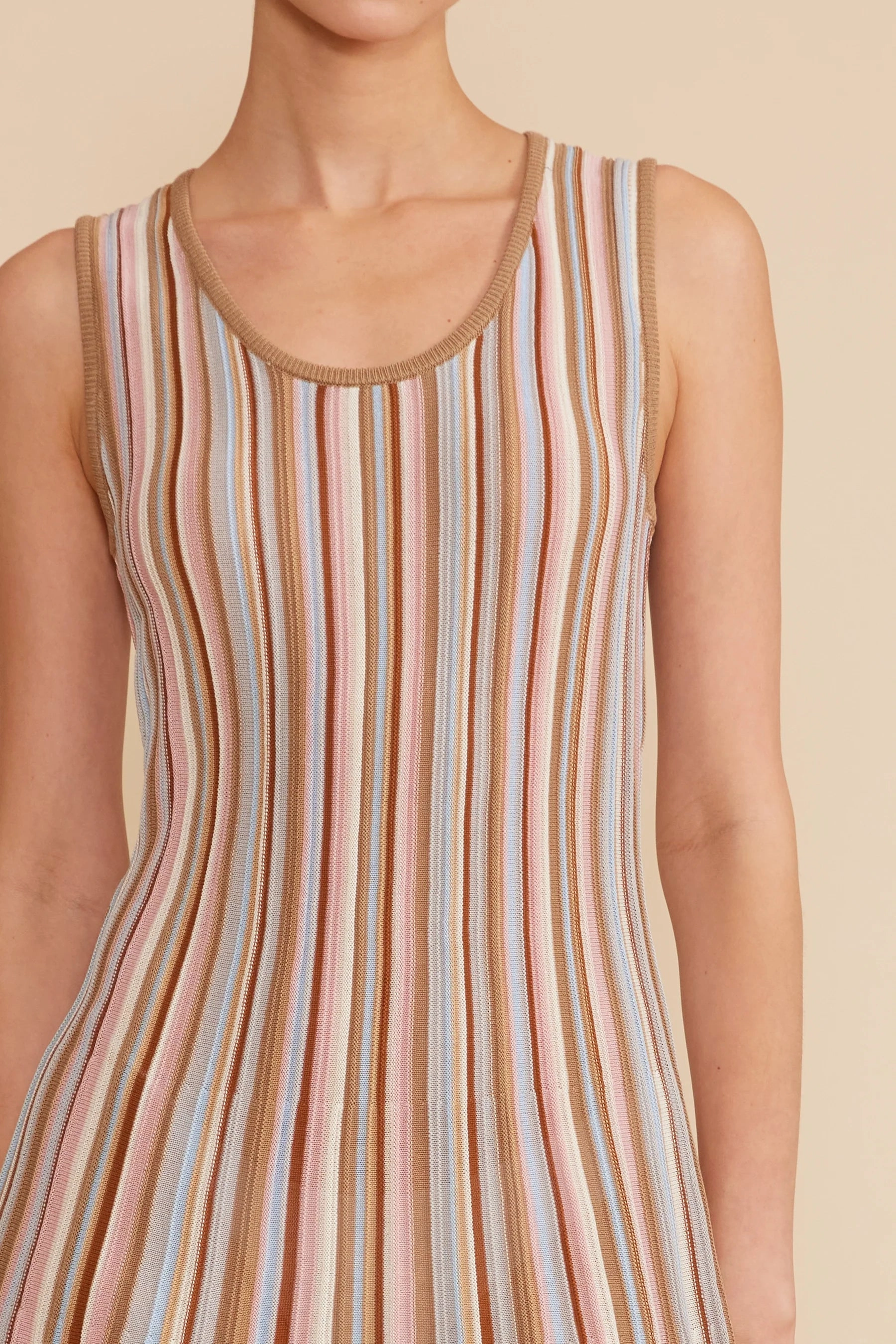 Flexible Fabric Jade Knit Dress - Multi