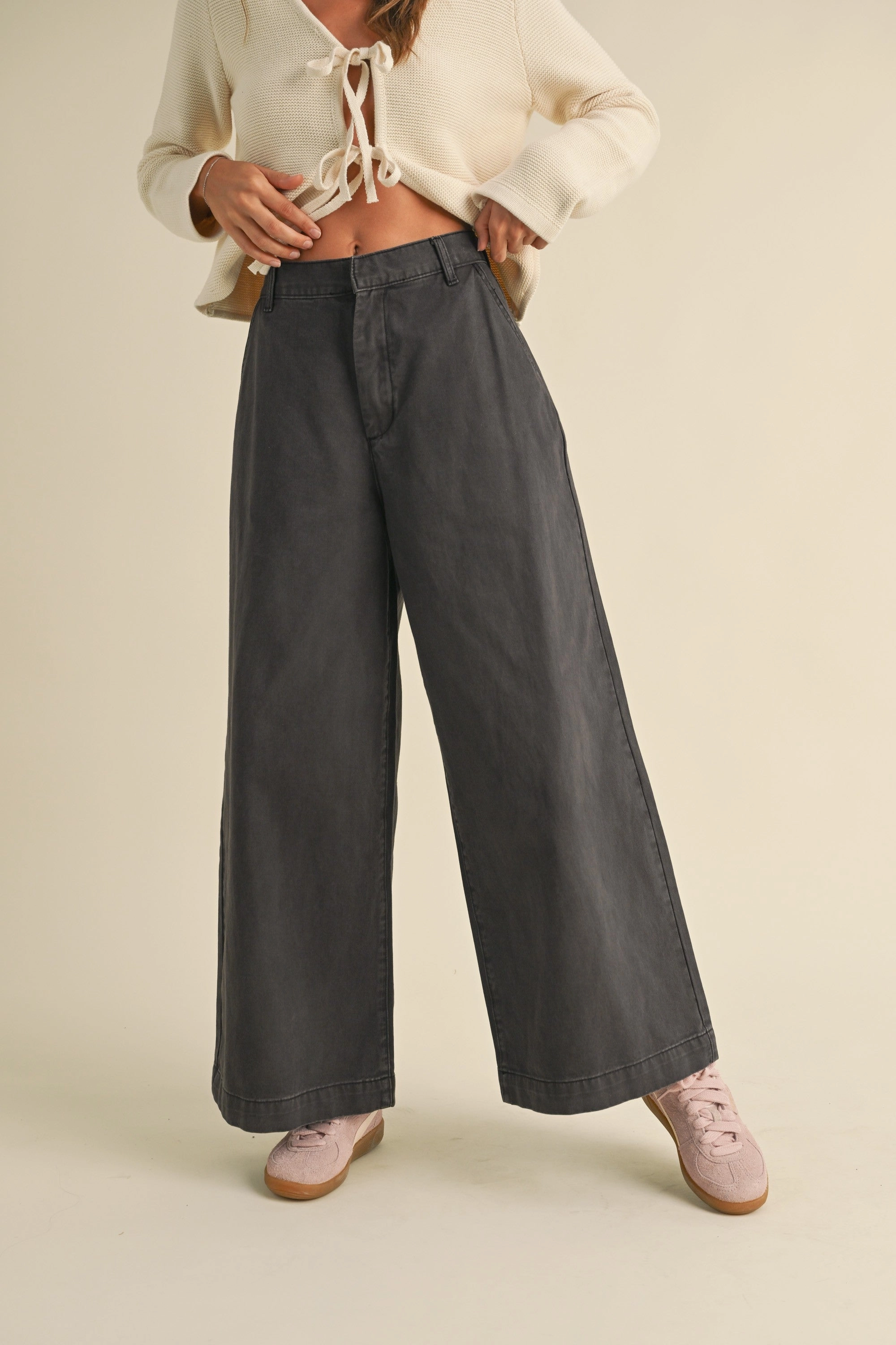 Ethically Sourced Material Odor Resistant Fabric Wide Leg Pants