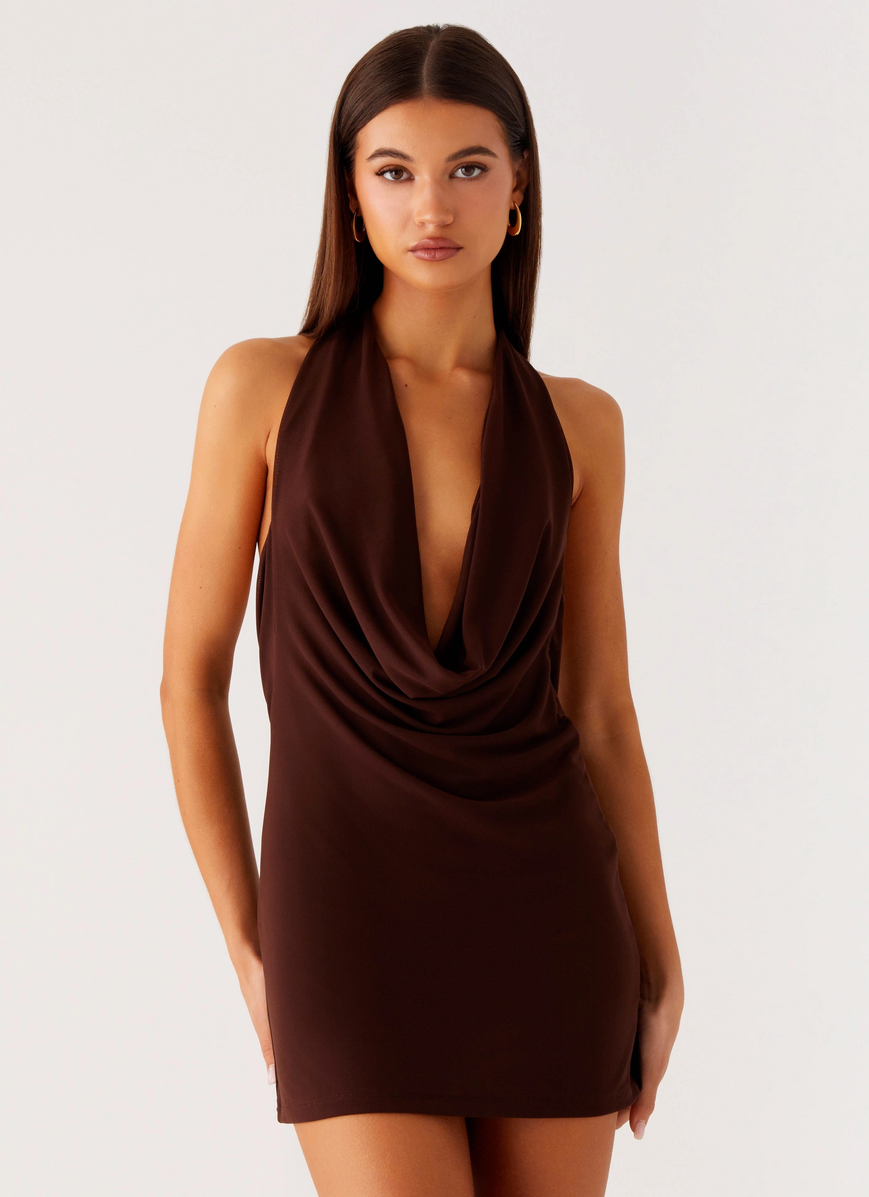 Mood Comfort Saffron Skies Mini Dress - Chocolate