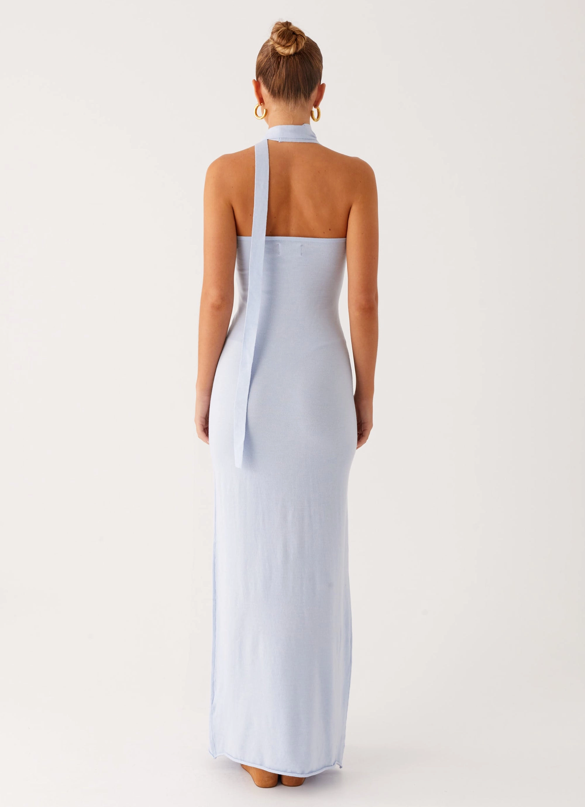 Eddie Knit Maxi Dress - Blue Subtle tone Seasonal Comfort