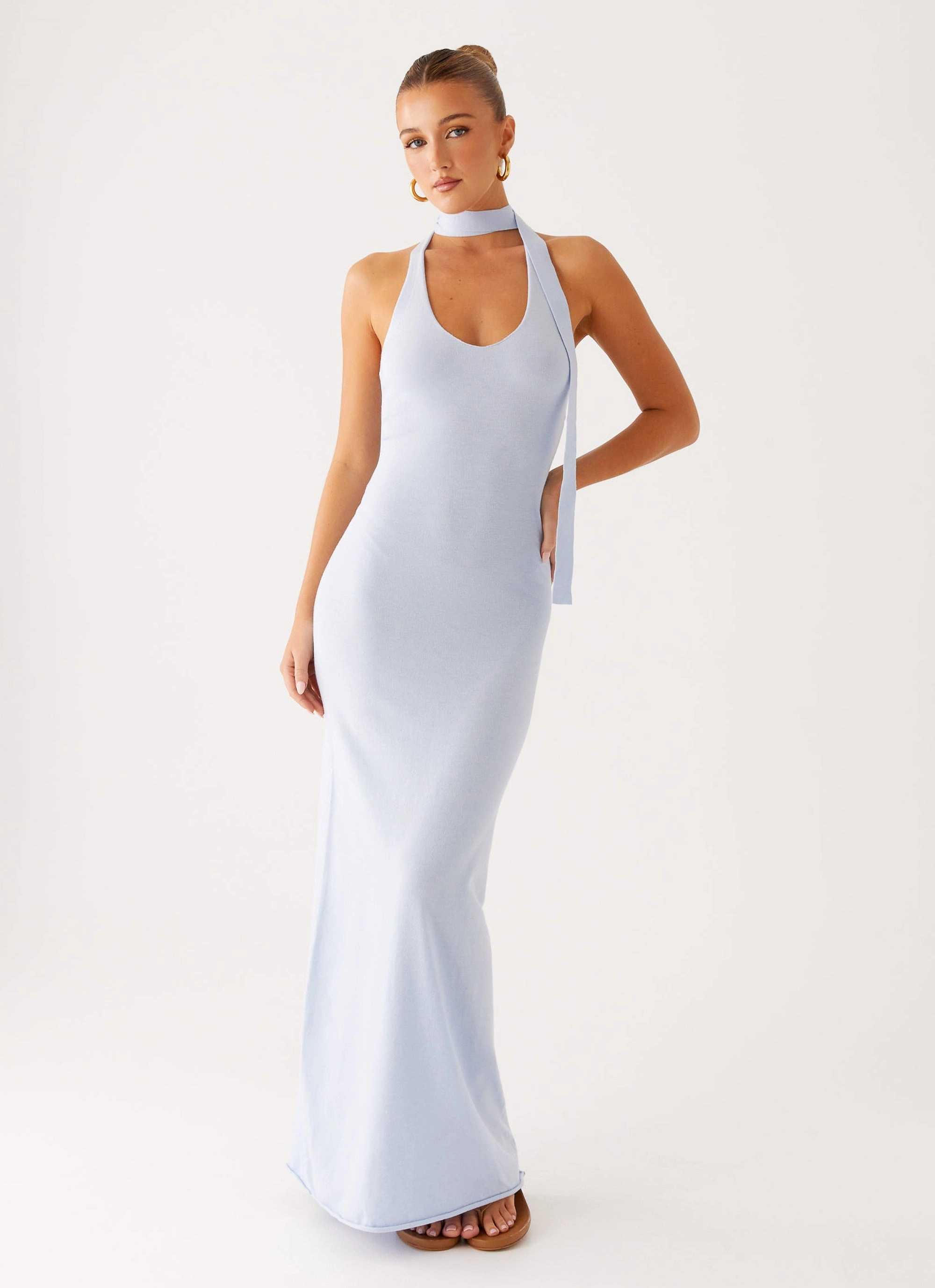Eco-Lining Flexible Mood Eddie Knit Maxi Dress - Blue