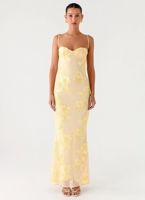 Perfect Style Wear Fashion Fit That Girl Maxi Dress - Lemon
