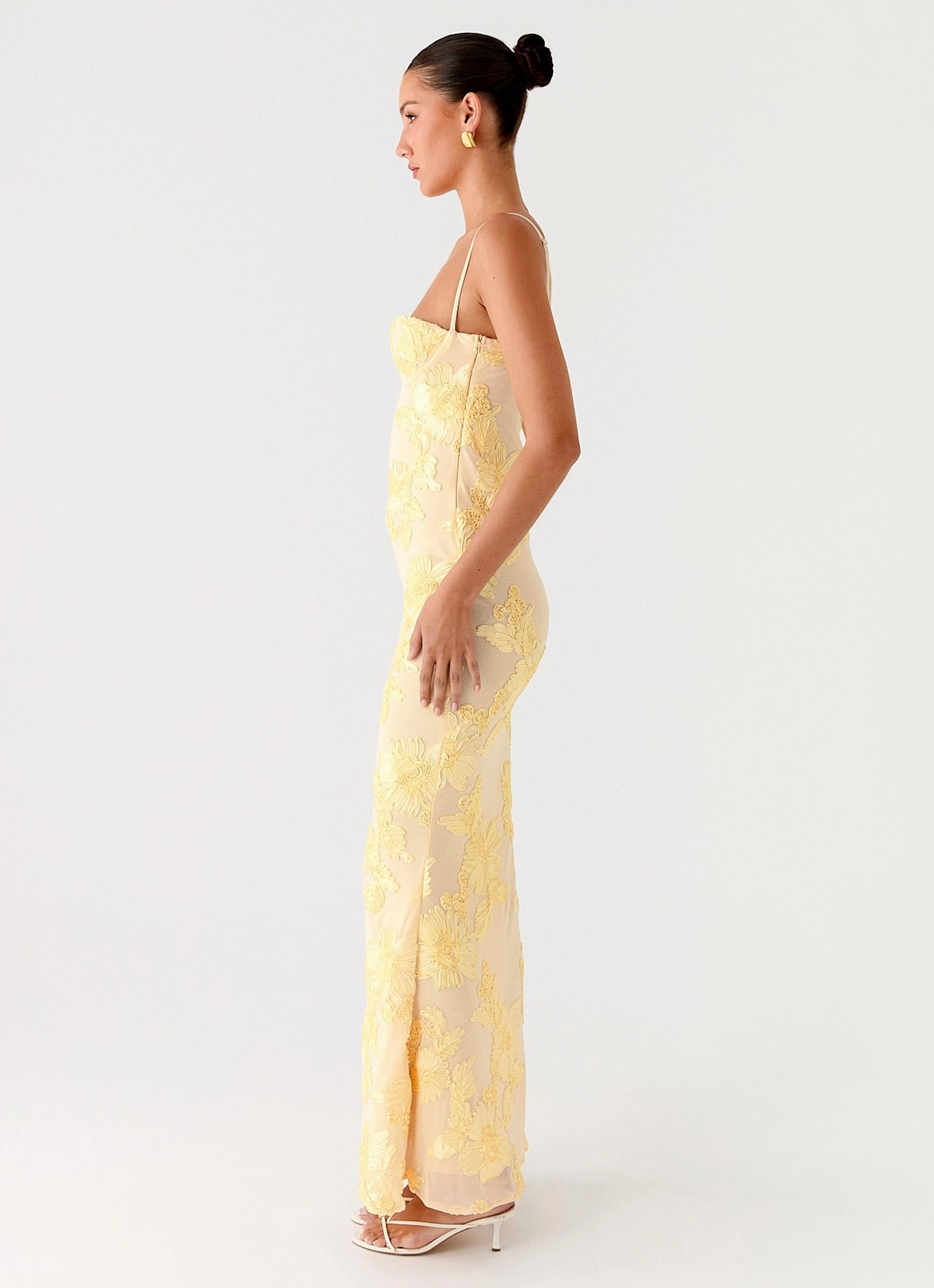 That Girl Maxi Dress - Lemon Dreamy Motion