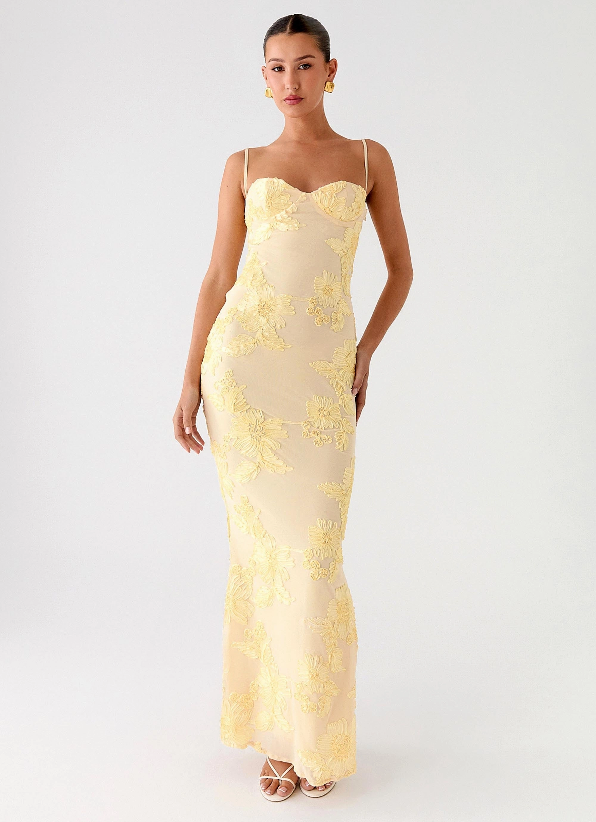 Light Drape That Girl Maxi Dress - Lemon