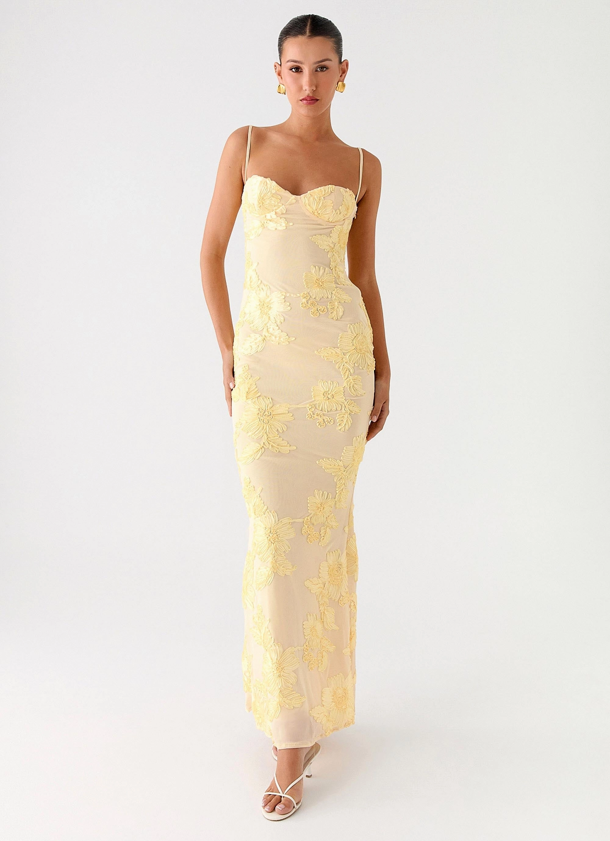 Artistic Flair That Girl Maxi Dress - Lemon