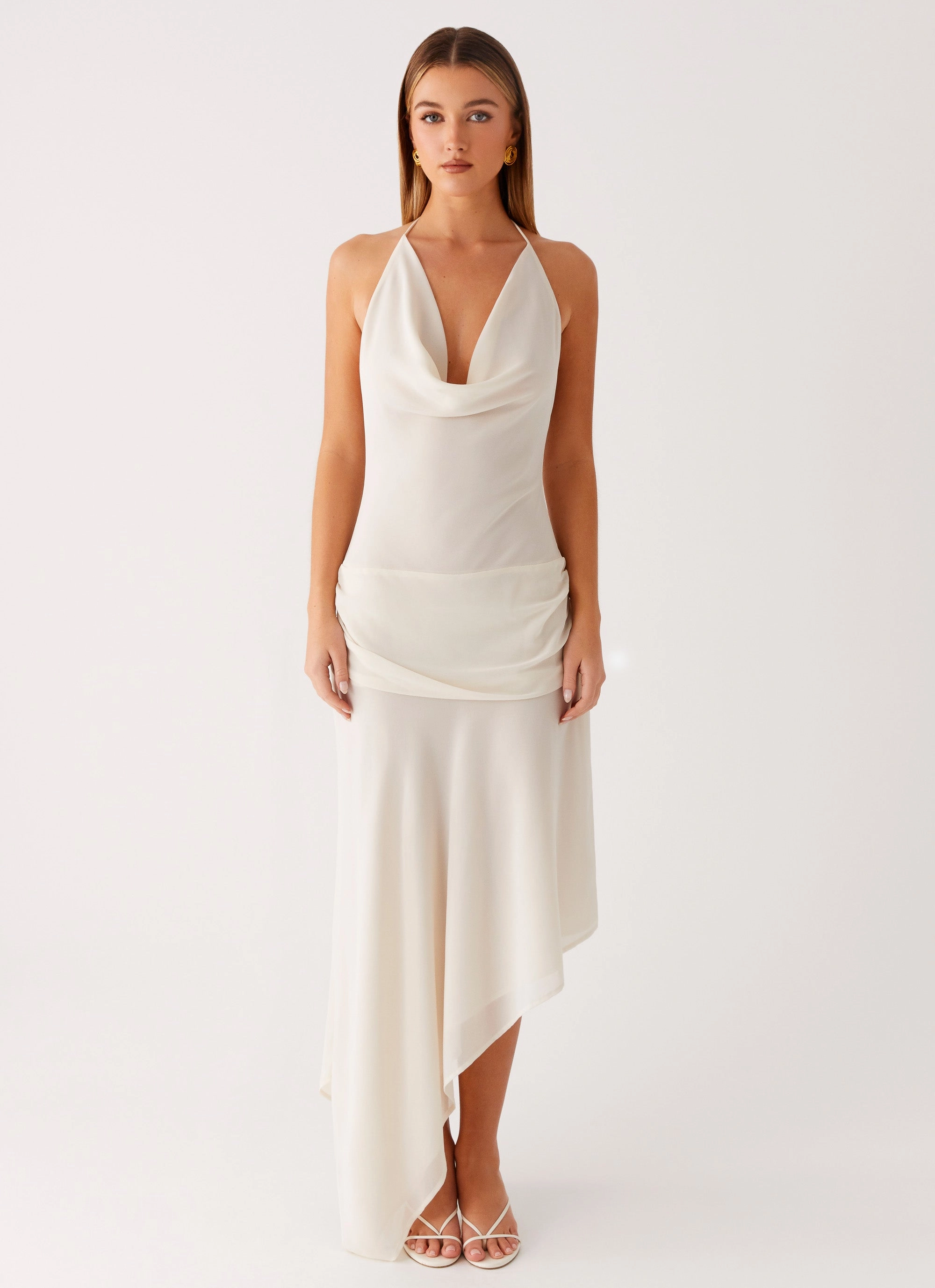 Nyra Midi Dress - Cream Timeless Comfort Wear Smooth Tone