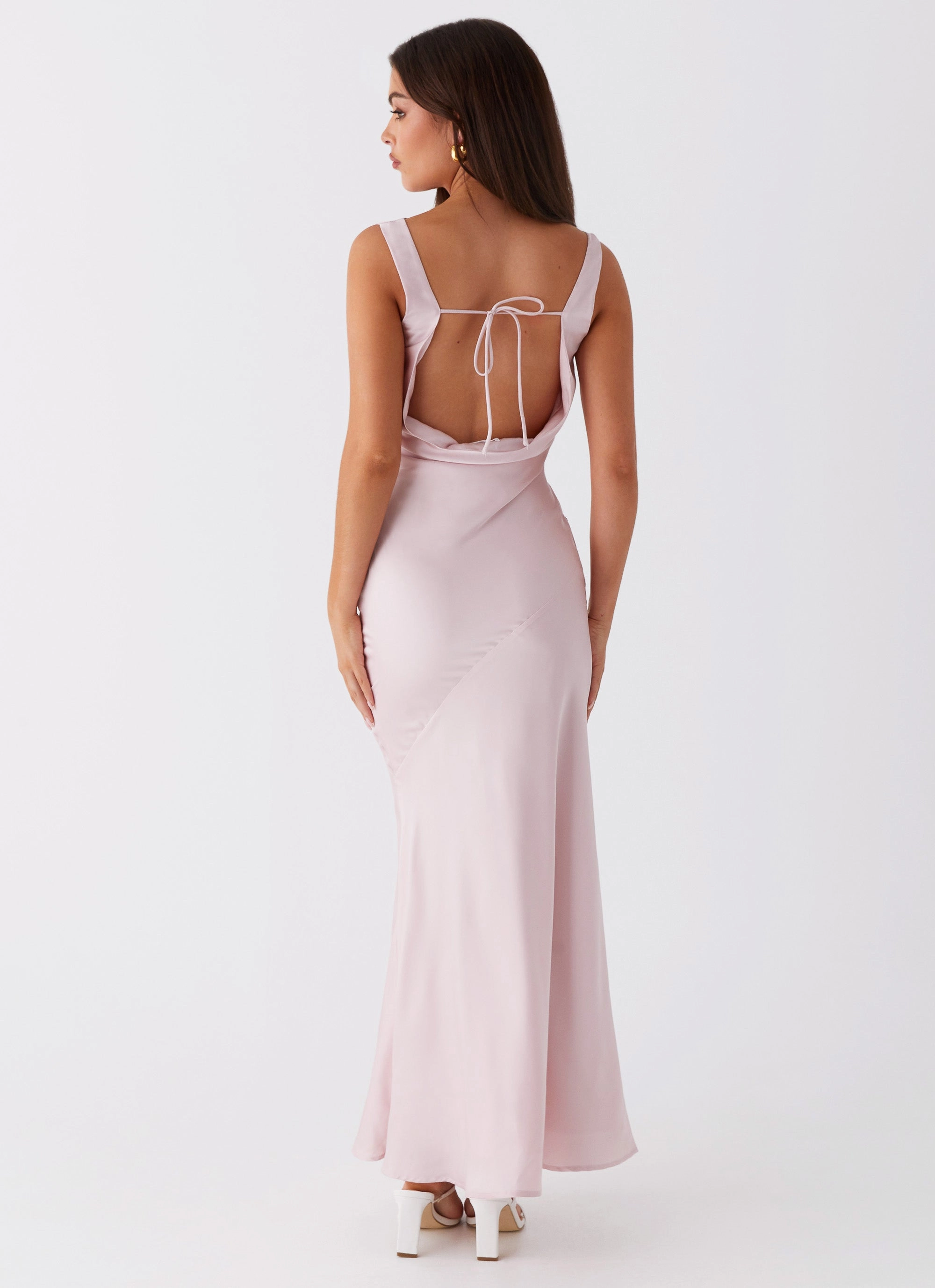 Be Mine Satin Maxi Dress - Mauve Pink relaxed elegance Editor??s-Pick