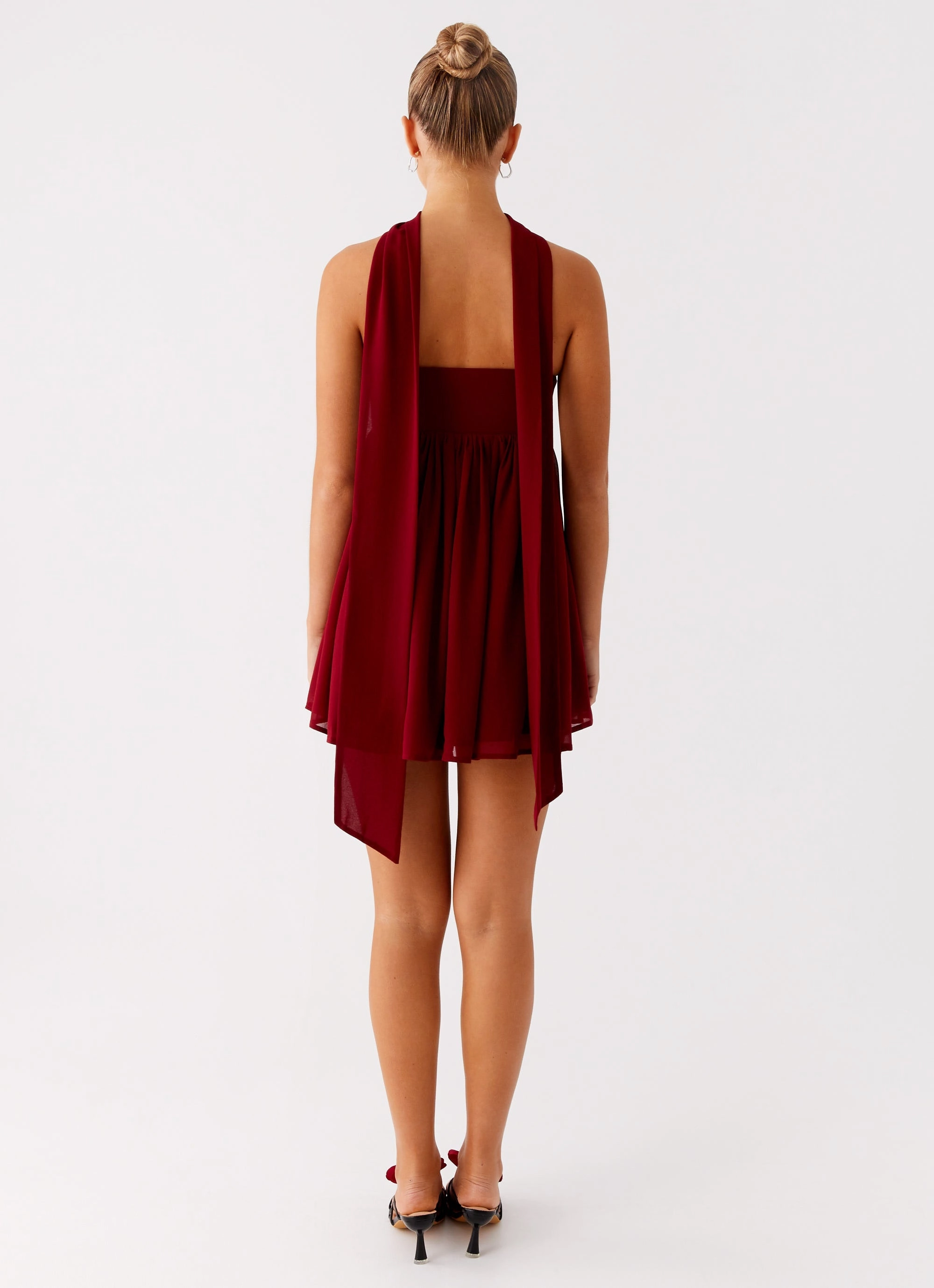 Saturn Mini Dress - Maroon FoldablePackaging