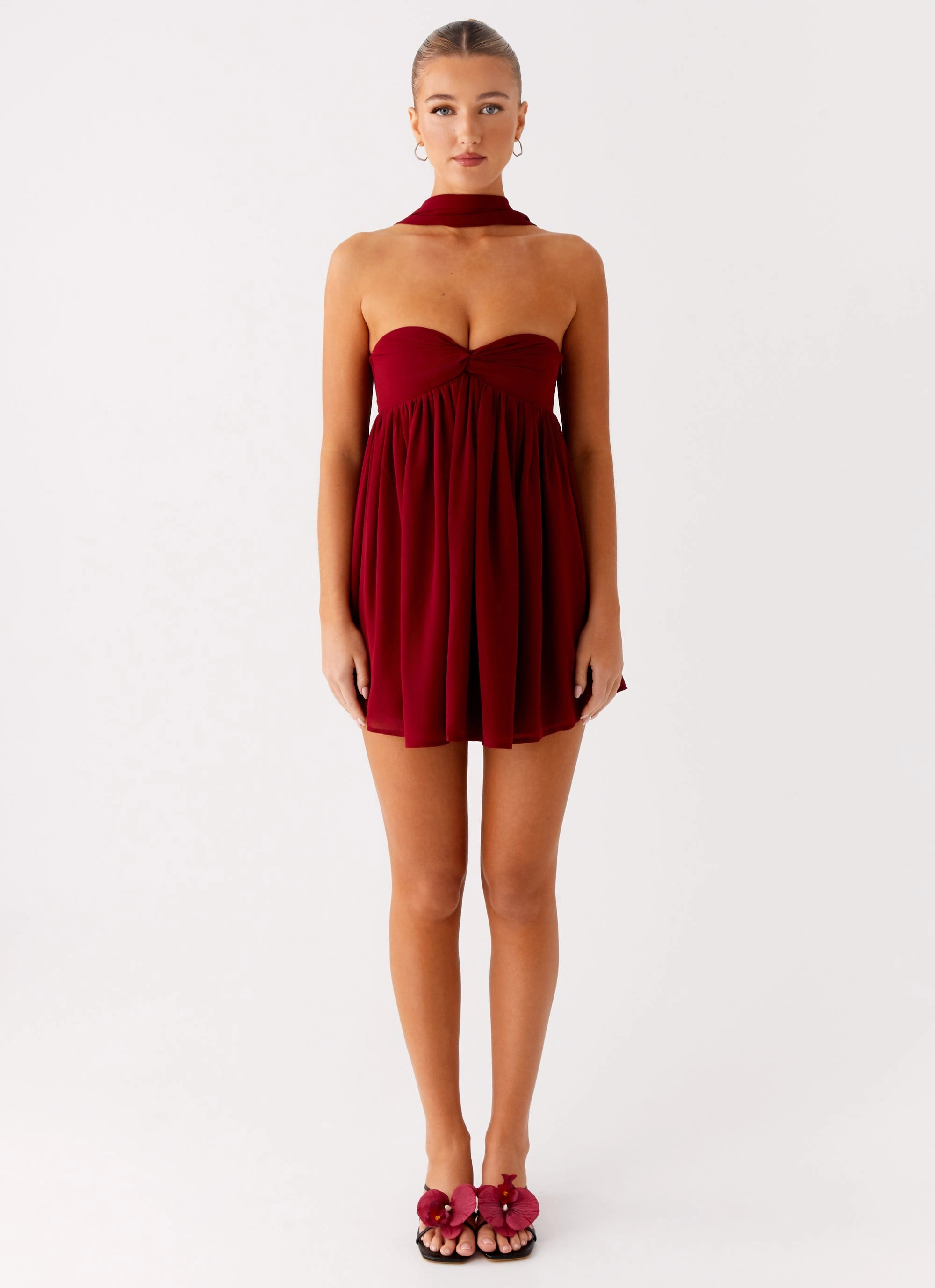 Saturn Mini Dress - Maroon Trendy midi dress Outfit Core