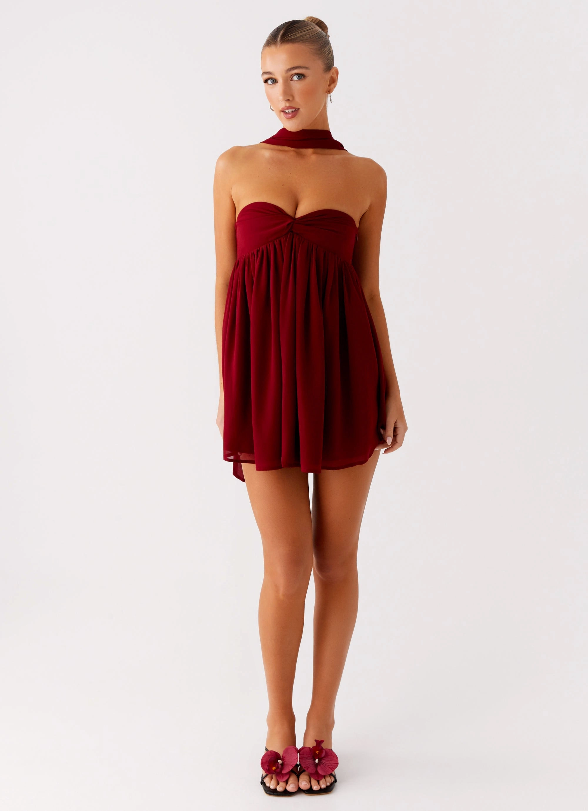 Street Mode Saturn Mini Dress - Maroon