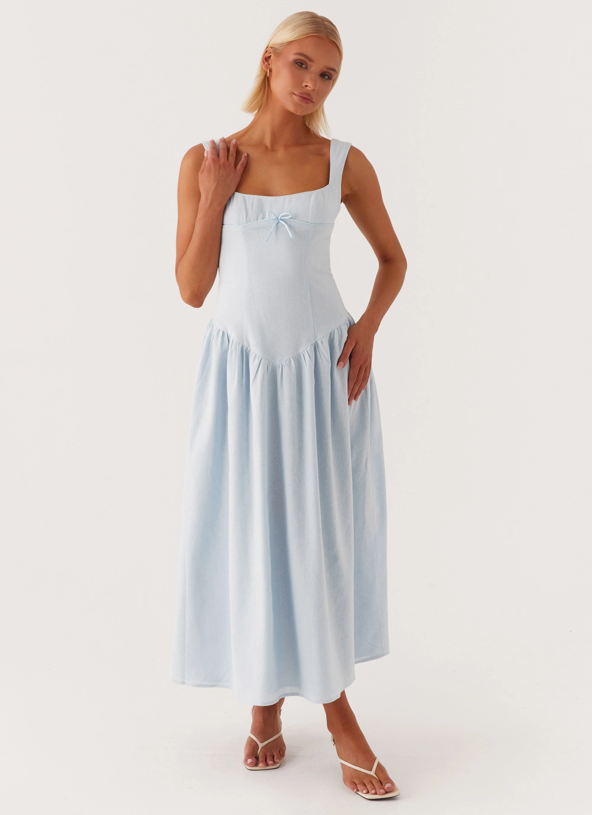 Suzie Midi Dress - Blue Vibe Choice Date Ready