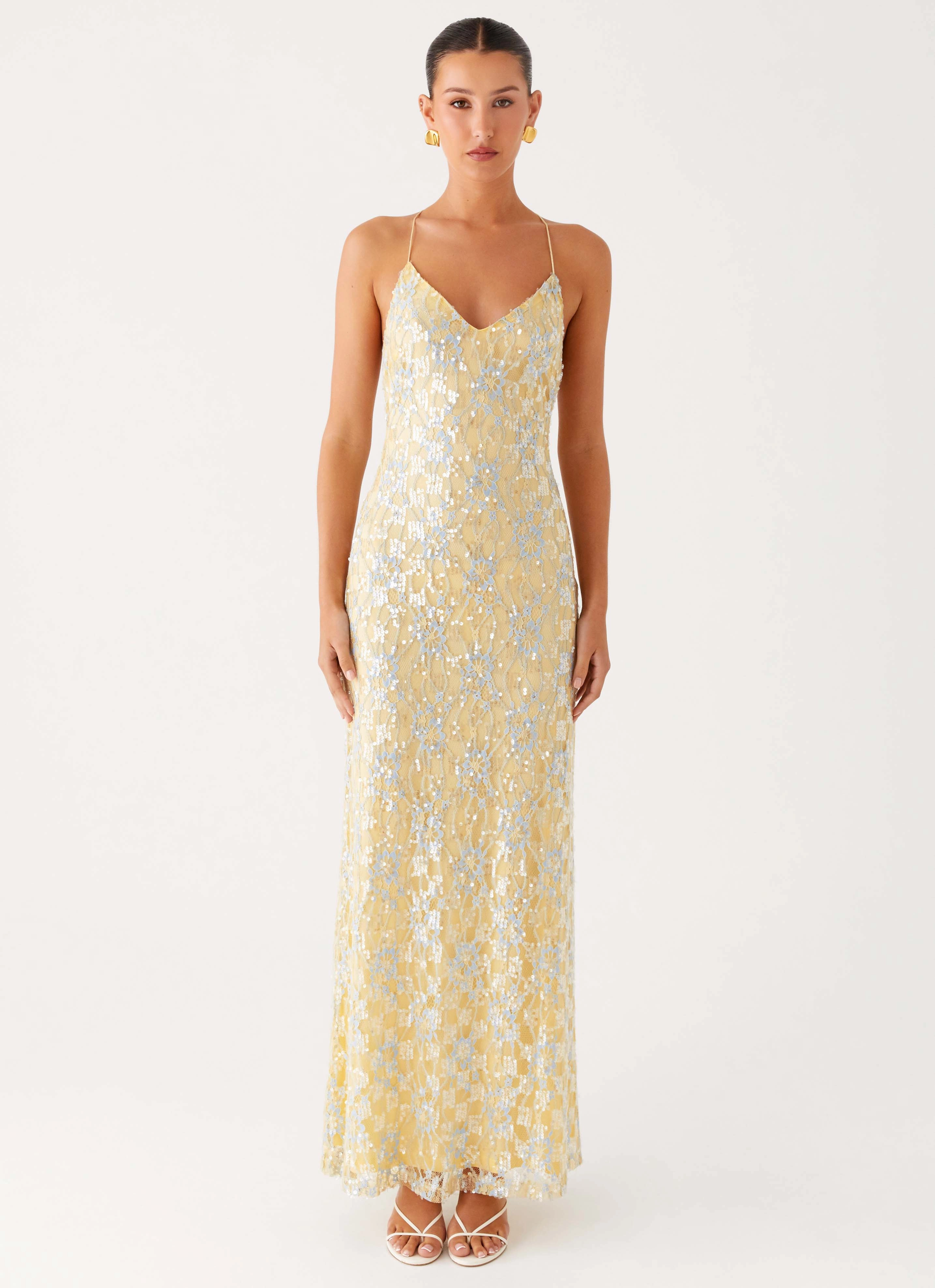Layered Style Airy Layer Truly Mine Maxi Dress - Yellow