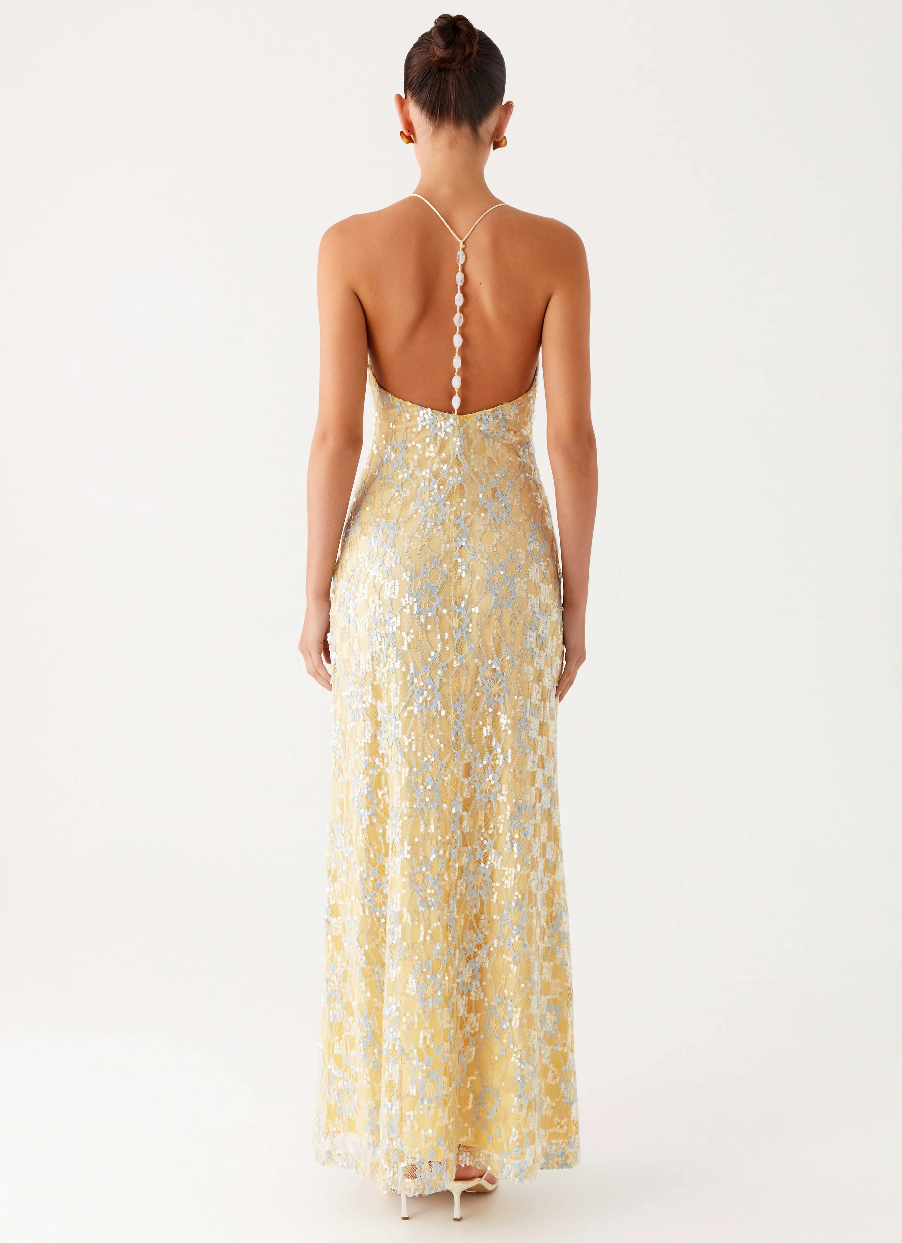 Urban Feel Balanced Lines Truly Mine Maxi Dress - Yellow