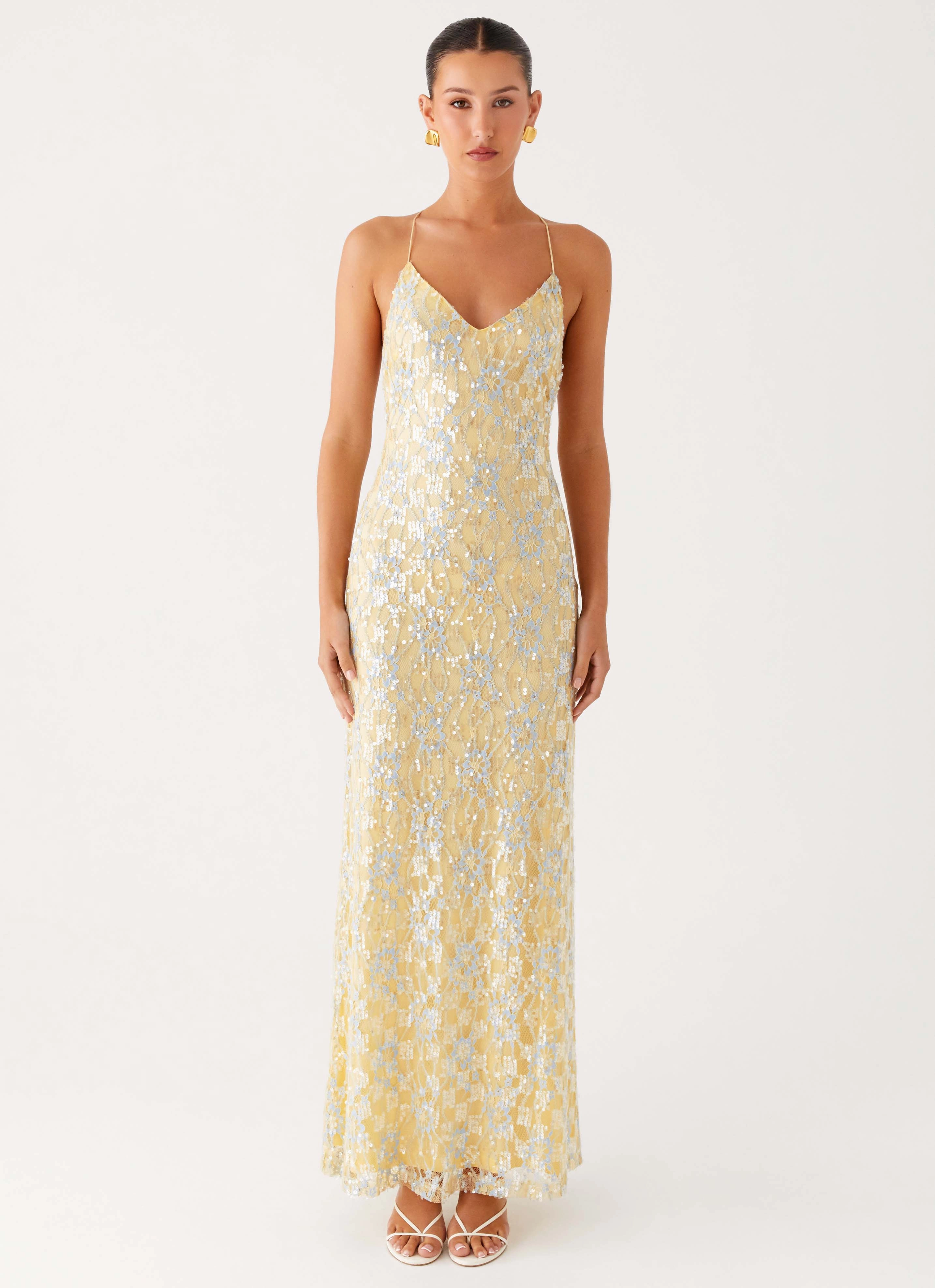 Light Cloud Chic Mom Truly Mine Maxi Dress - Yellow
