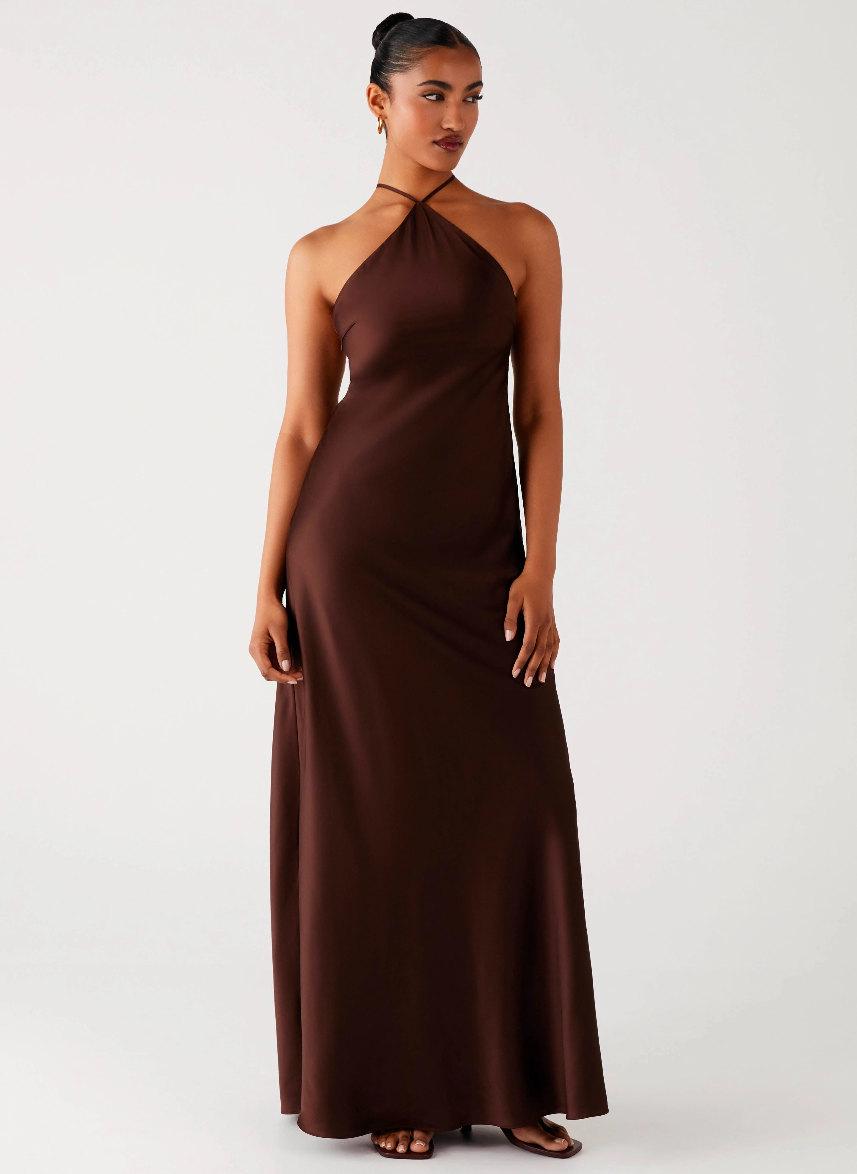 Tulama Maxi Dress - Chocolate Comfortable Look