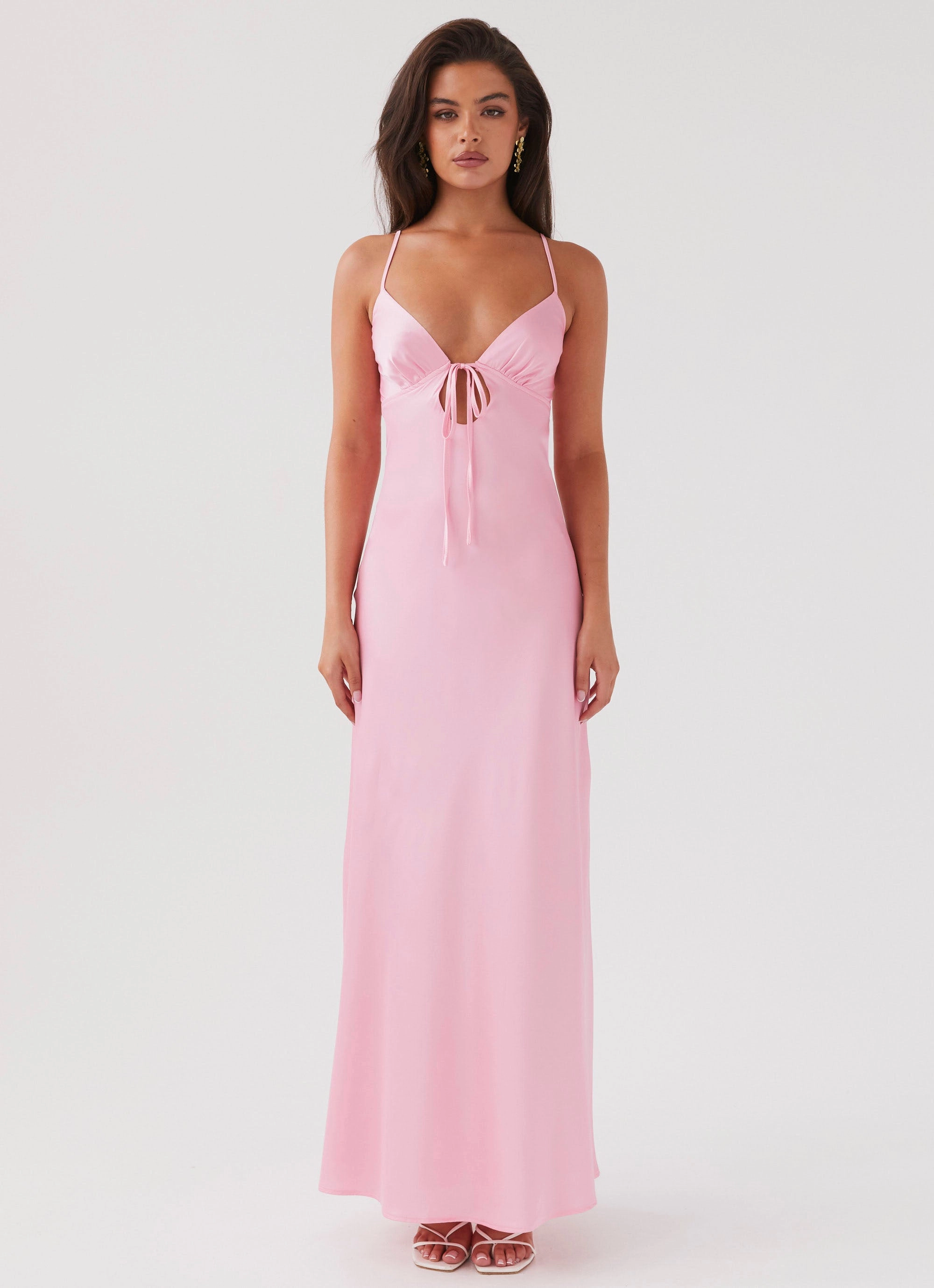 Flora Satin Maxi Dress - Candy Tailored Piece