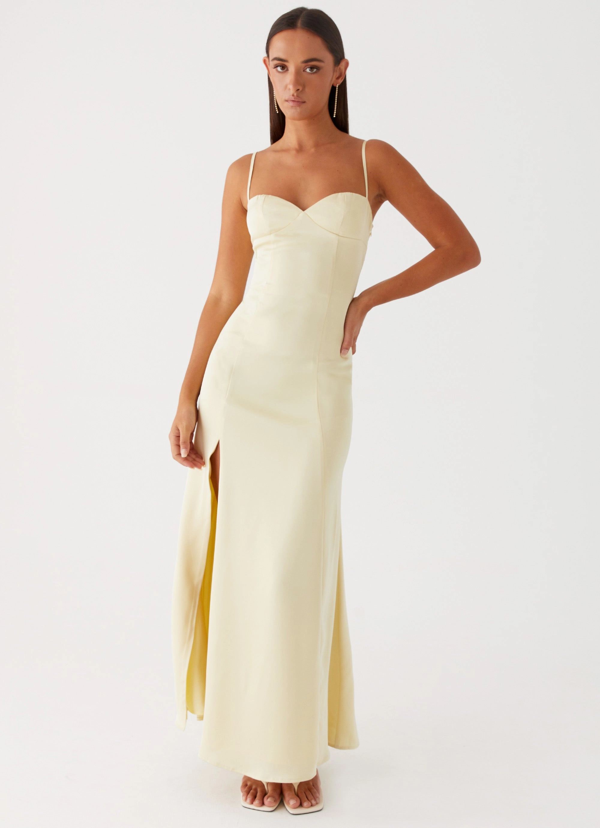 Fall Comfort Miss Bloom Maxi Dress - Lemon