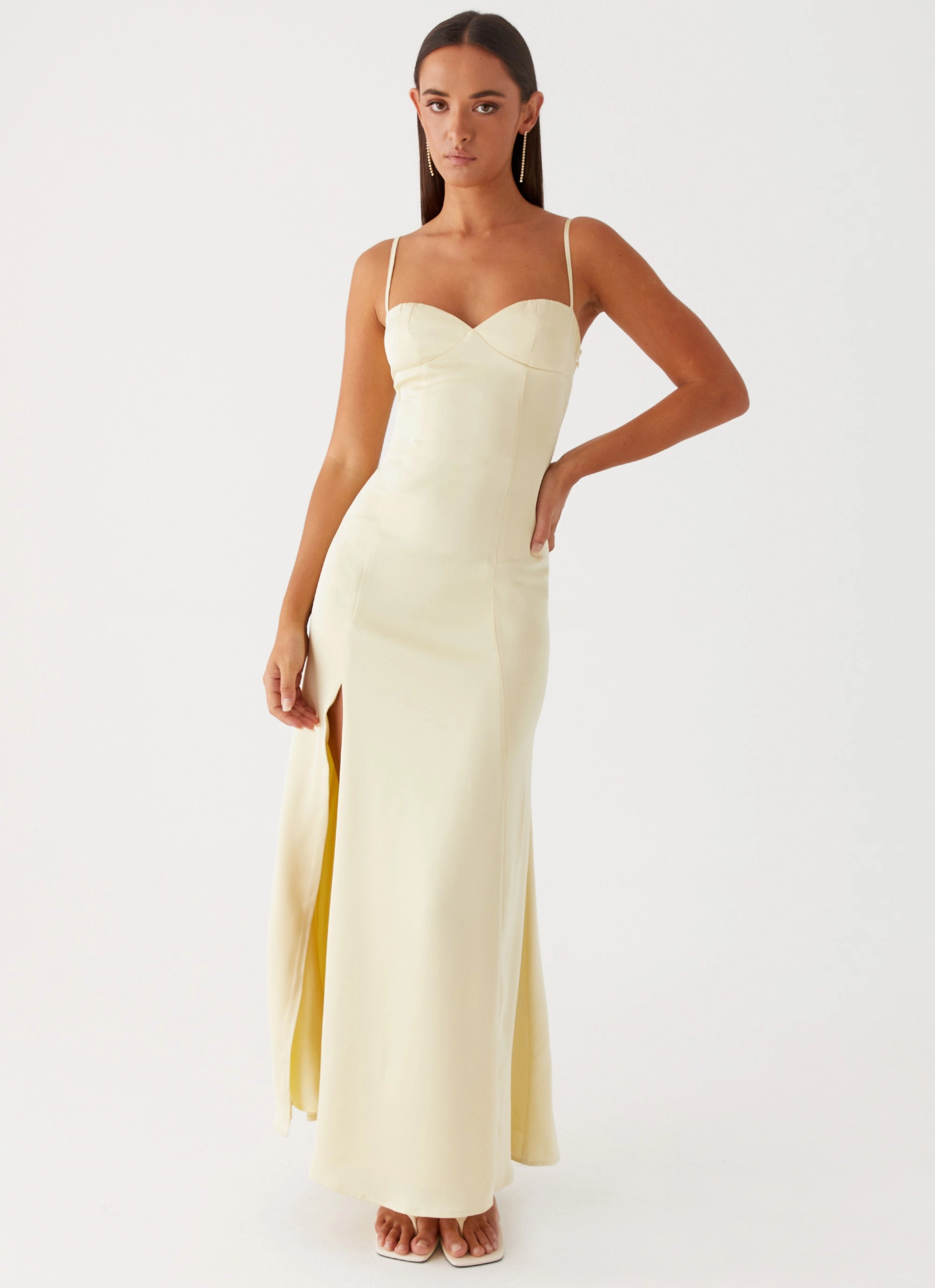 Bright Accent Miss Bloom Maxi Dress - Lemon
